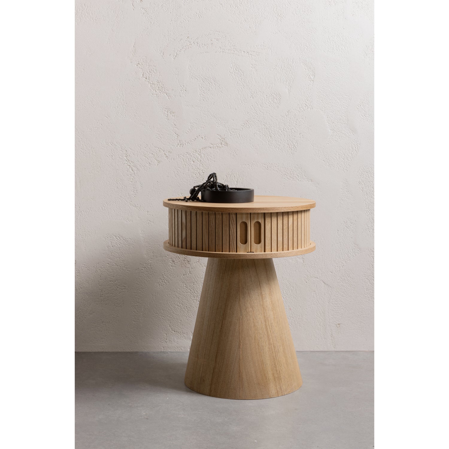Rond Nachtkastje Karri Populierenhout, 38cm - Naturel - Afbeelding 9
