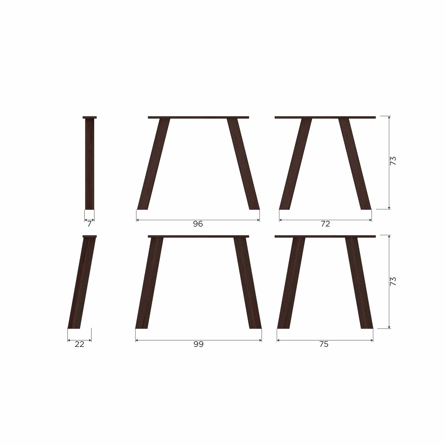 Deens Ovale Eettafel Tablo Eikenhout 220x100cm Met 4-standen poot - Mystic Bruin - Afbeelding 7