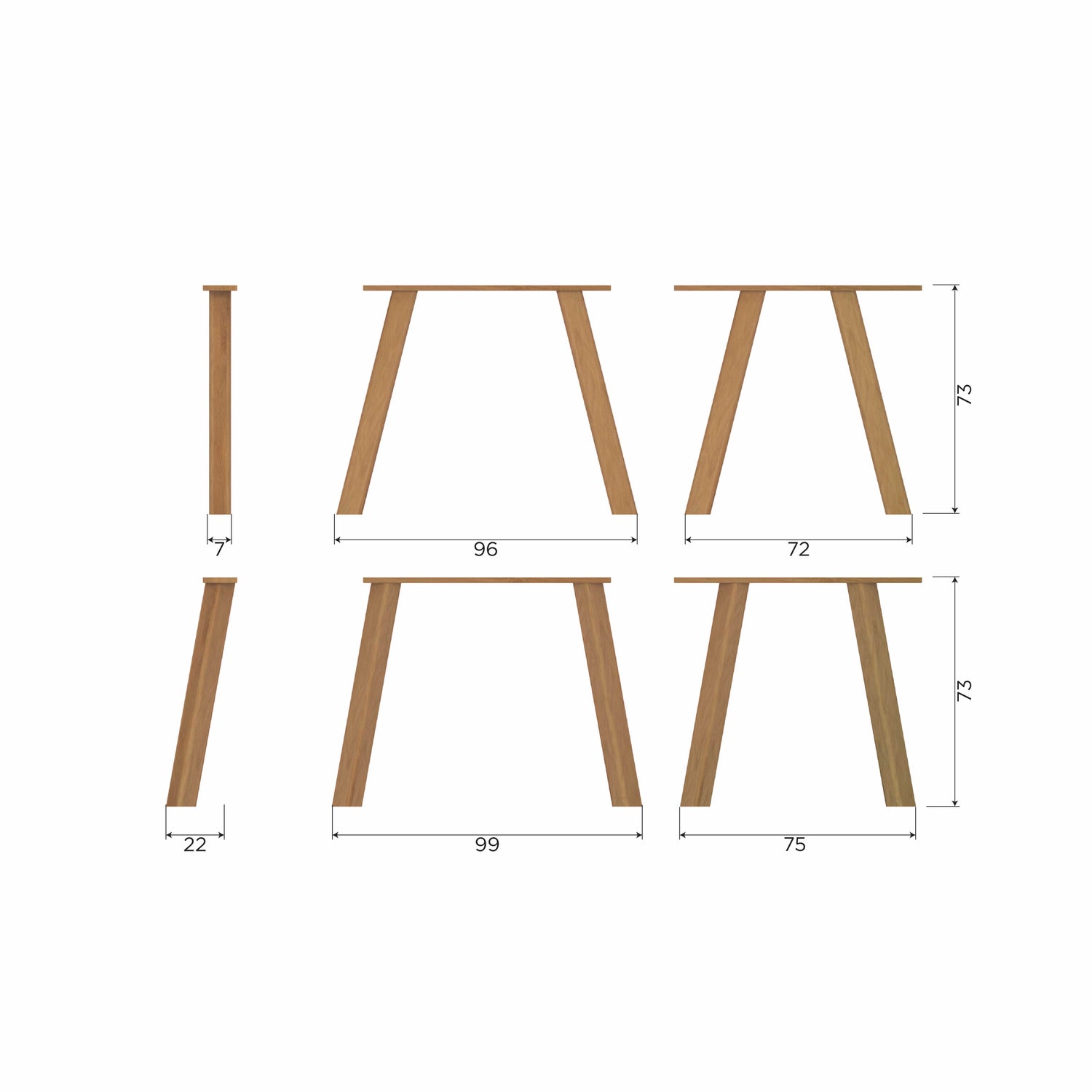 Deens Ovale Eettafel Tablo Eikenhout 180x100cm Met 4-standen poot - Transparant - Afbeelding 7