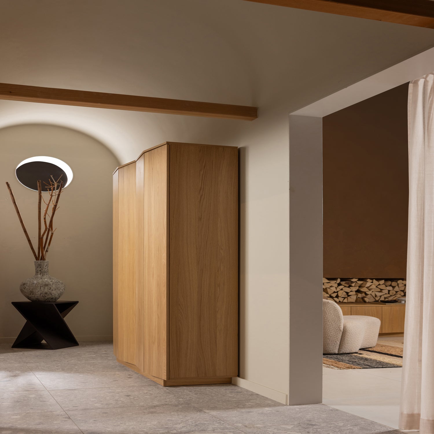 Opbergkast Zuma Eikenhout, 210 x 67cm - Naturel - Afbeelding 12