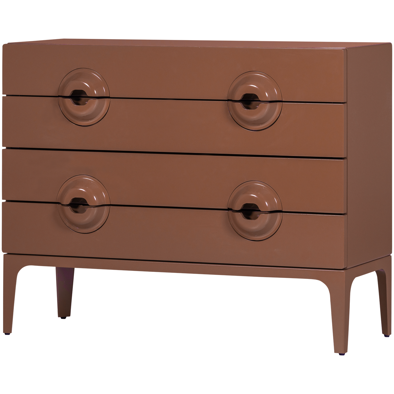 Ladekast Merge Met 4 lades, kleur Oudroze
