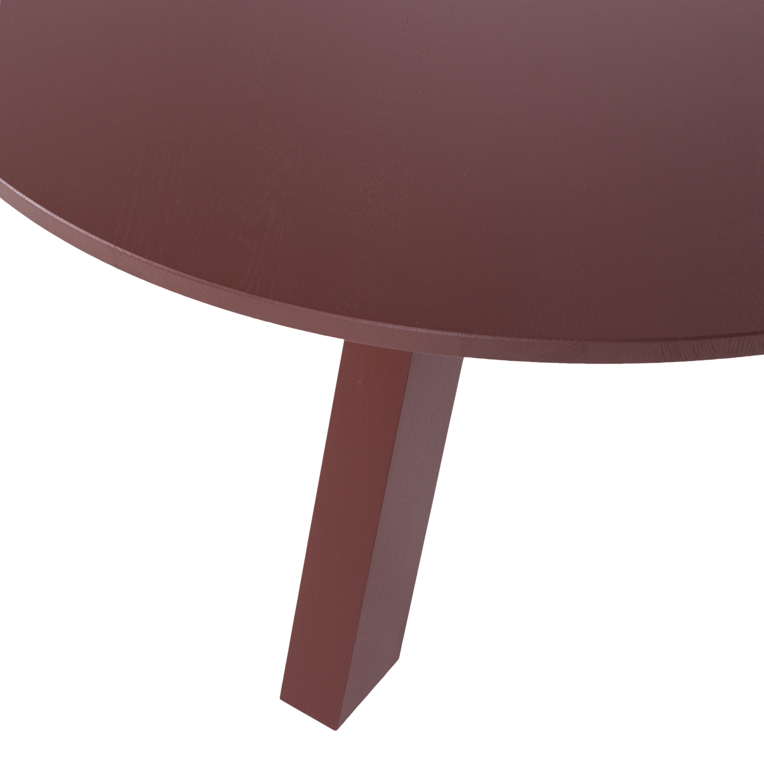 Ronde Eettafel Rhonda Eikenhout - 129 cm - Bordeauxrood - Afbeelding 7