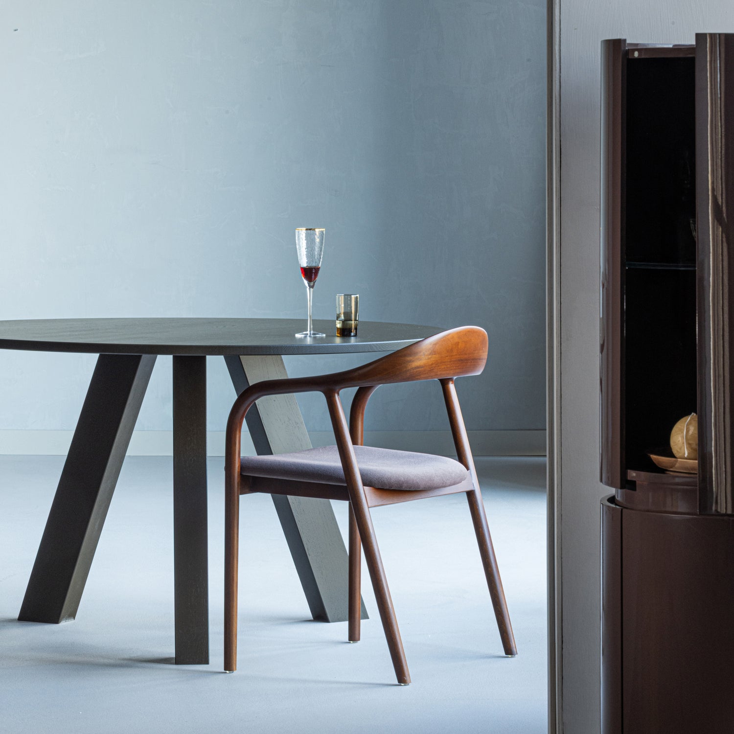Ronde Eettafel Rhonda Eikenhout - 129 cm - Bruin - Afbeelding 5