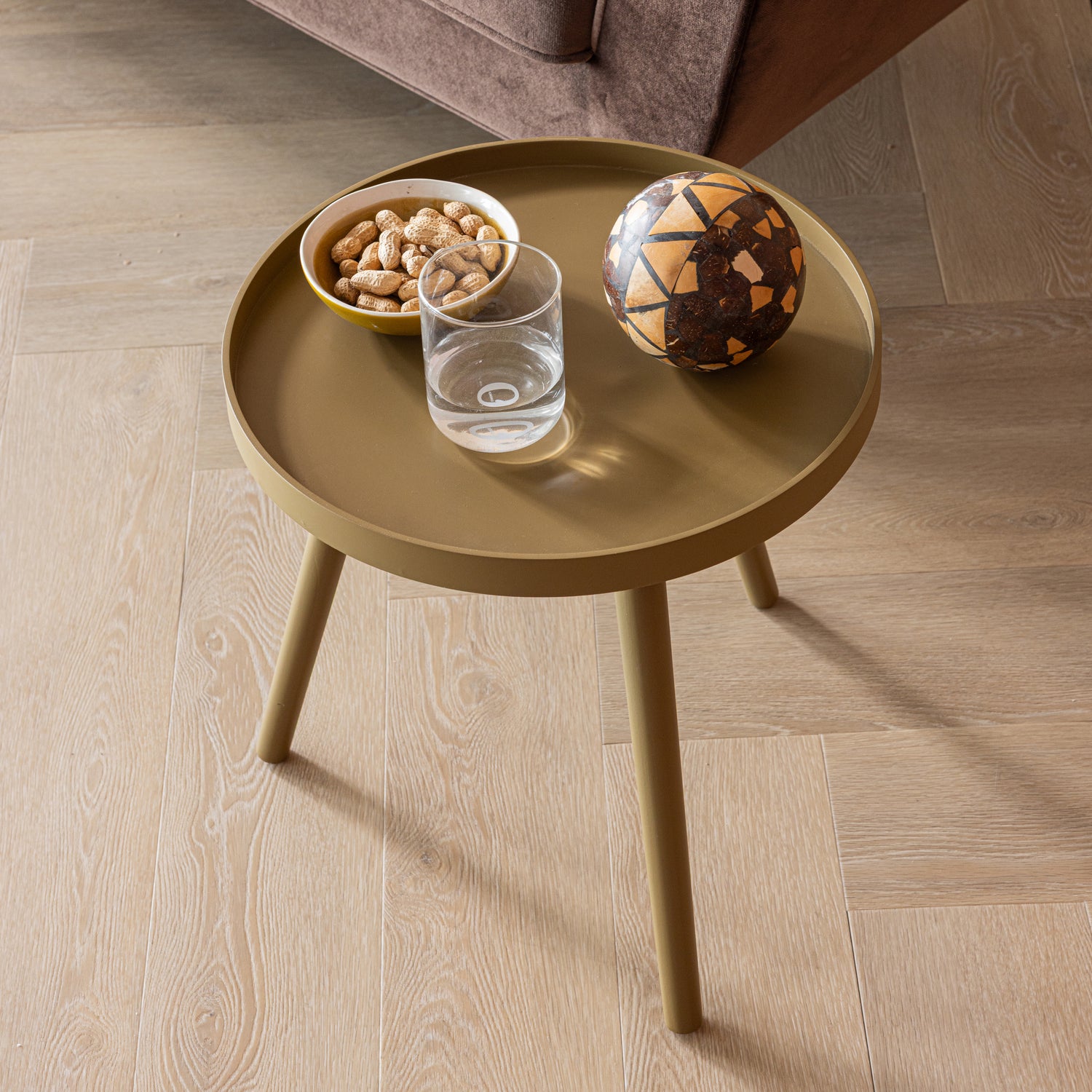 Ronde Bijzettafel Sasha 41cm - Honinggeel - Afbeelding 2