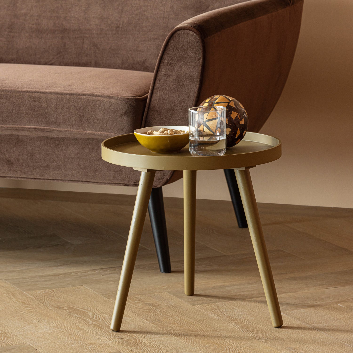 Ronde Bijzettafel Sasha 41cm - Honinggeel - Afbeelding 3