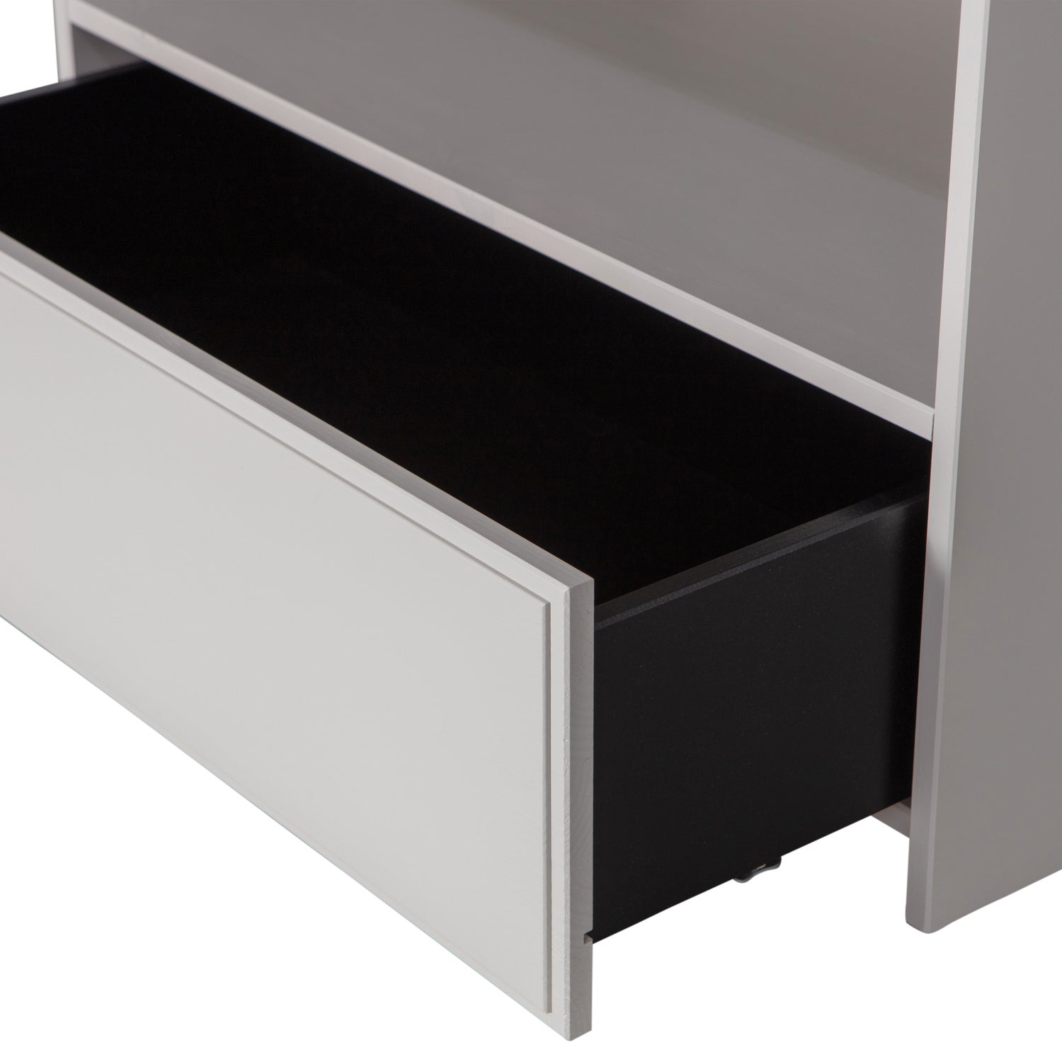 TV-meubel Yissa Met open vak, Grenenhout, 70cm, kleur Wolkengrijs - Afbeelding 4
