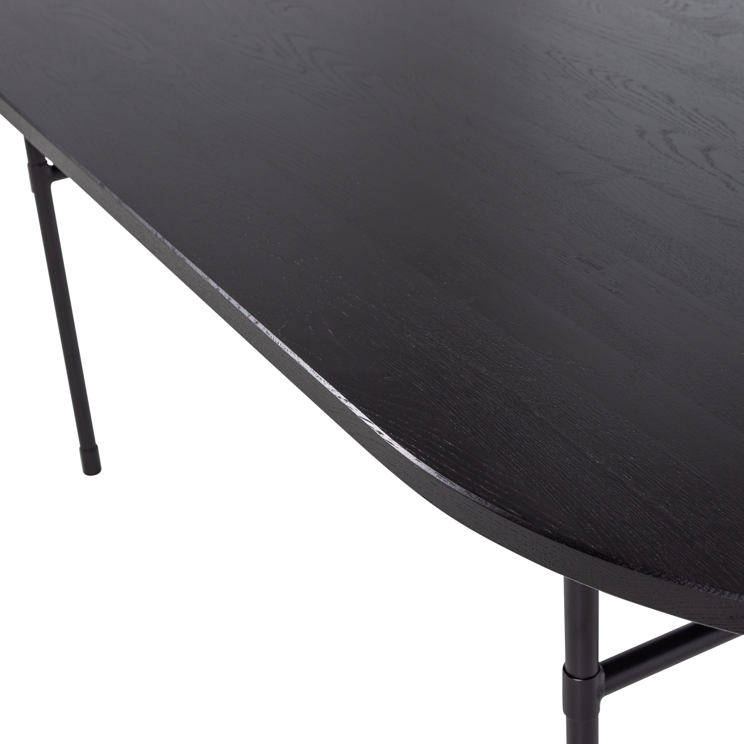 Ovale Eettafel Arthur Eikenhout, 220 x 90cm - Zwart - Afbeelding 5