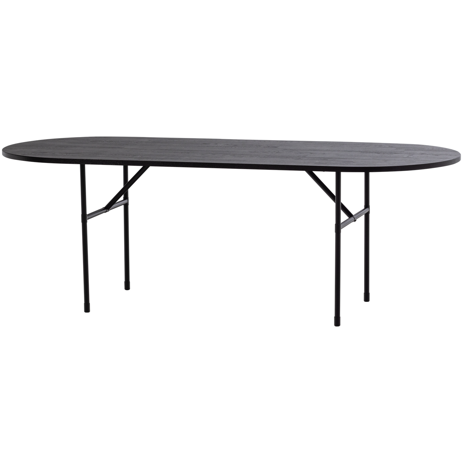 Ovale Eettafel Arthur Eikenhout, 220 x 90cm - Zwart