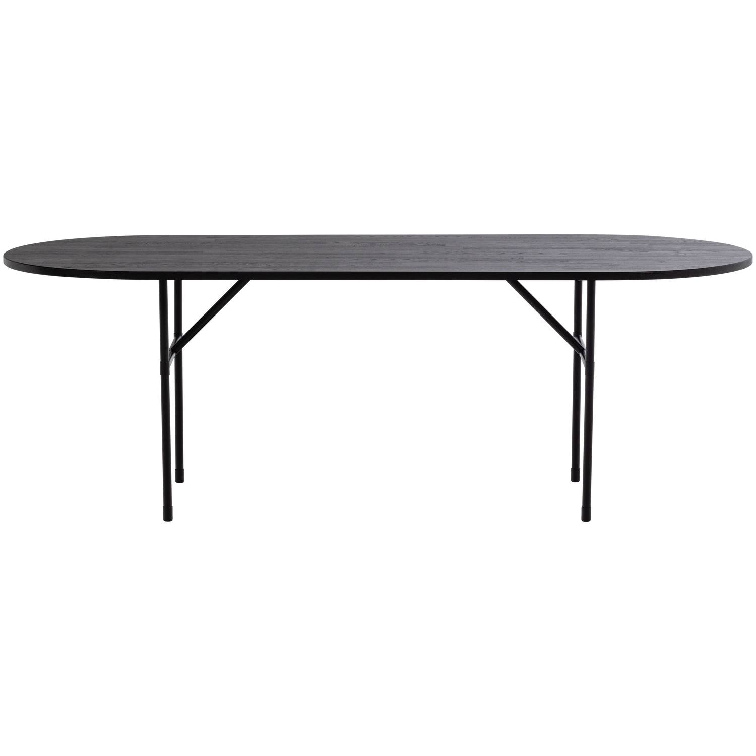 Ovale Eettafel Arthur Eikenhout, 220 x 90cm - Zwart - Afbeelding 4
