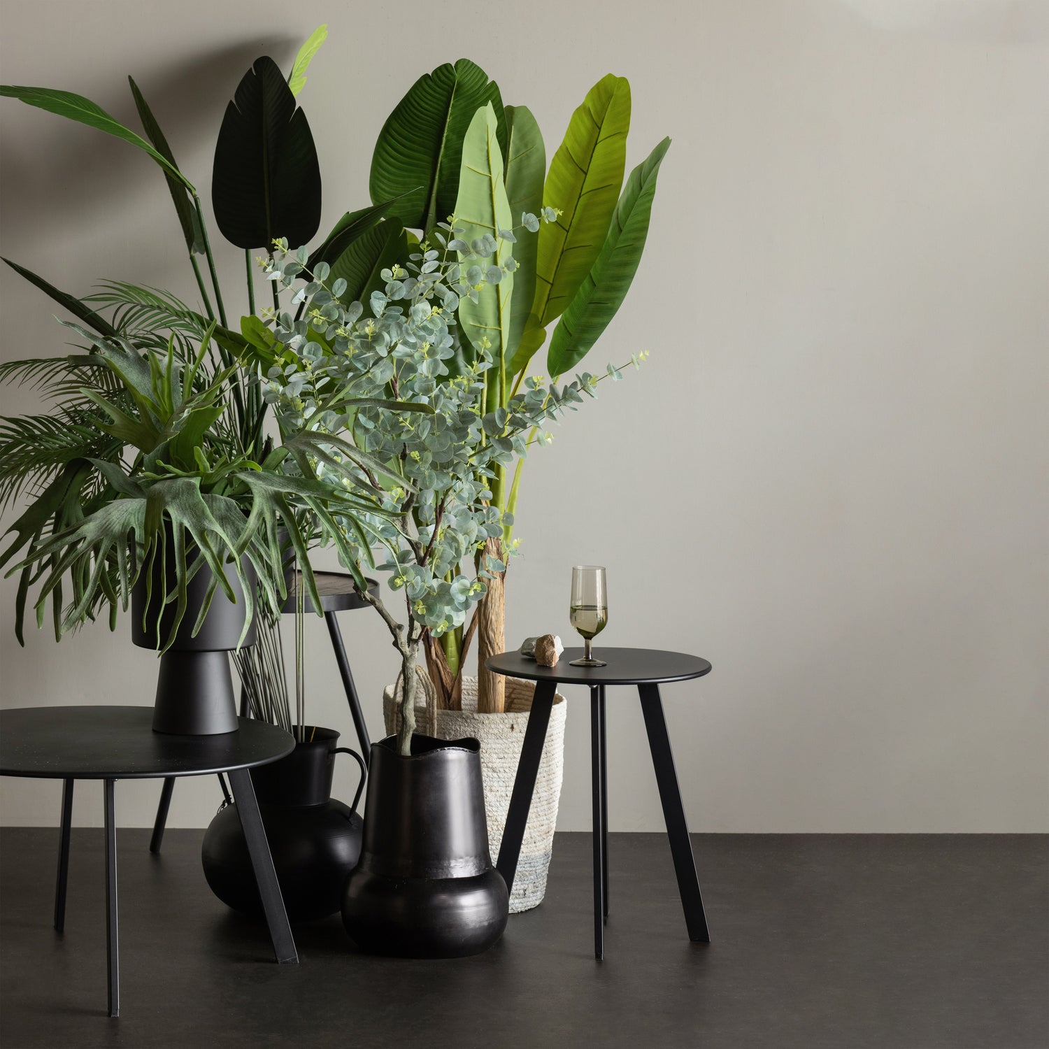 Tuin Bijzettafel Fer Ø70cm - Zwart - Afbeelding 2