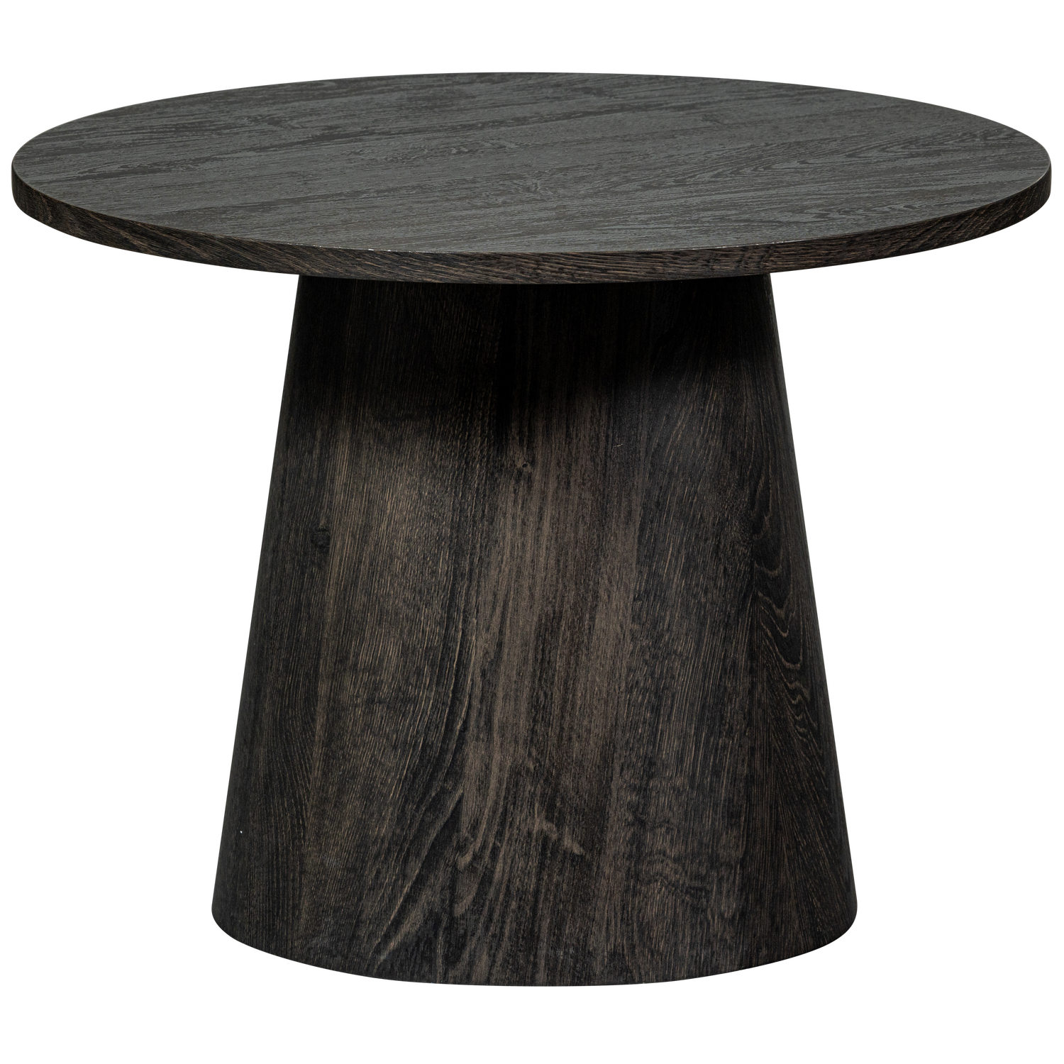 Ronde Salontafel Maan MDF 45xo60 cm - Donkerbruin - Afbeelding 4