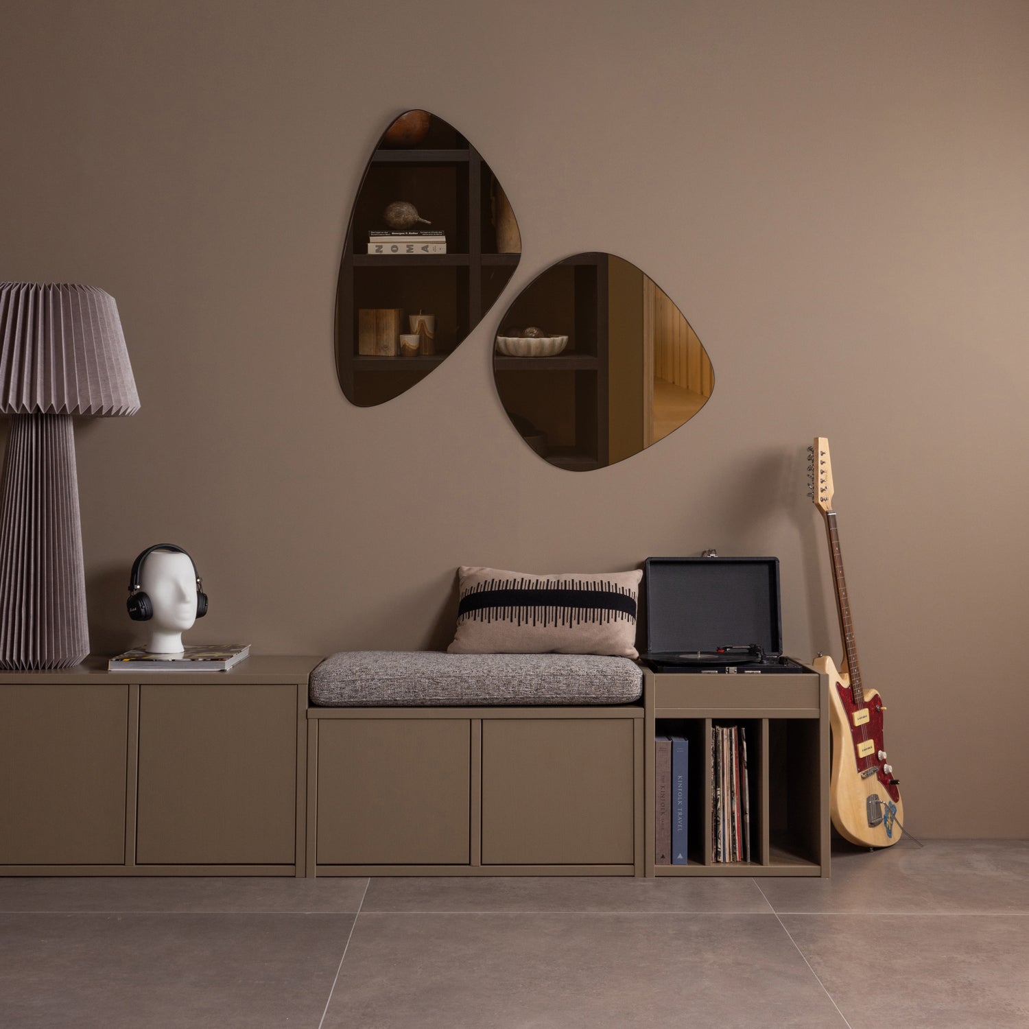 Opbergbank Turner Met kussen, 80cm, kleur Mud - Afbeelding 9