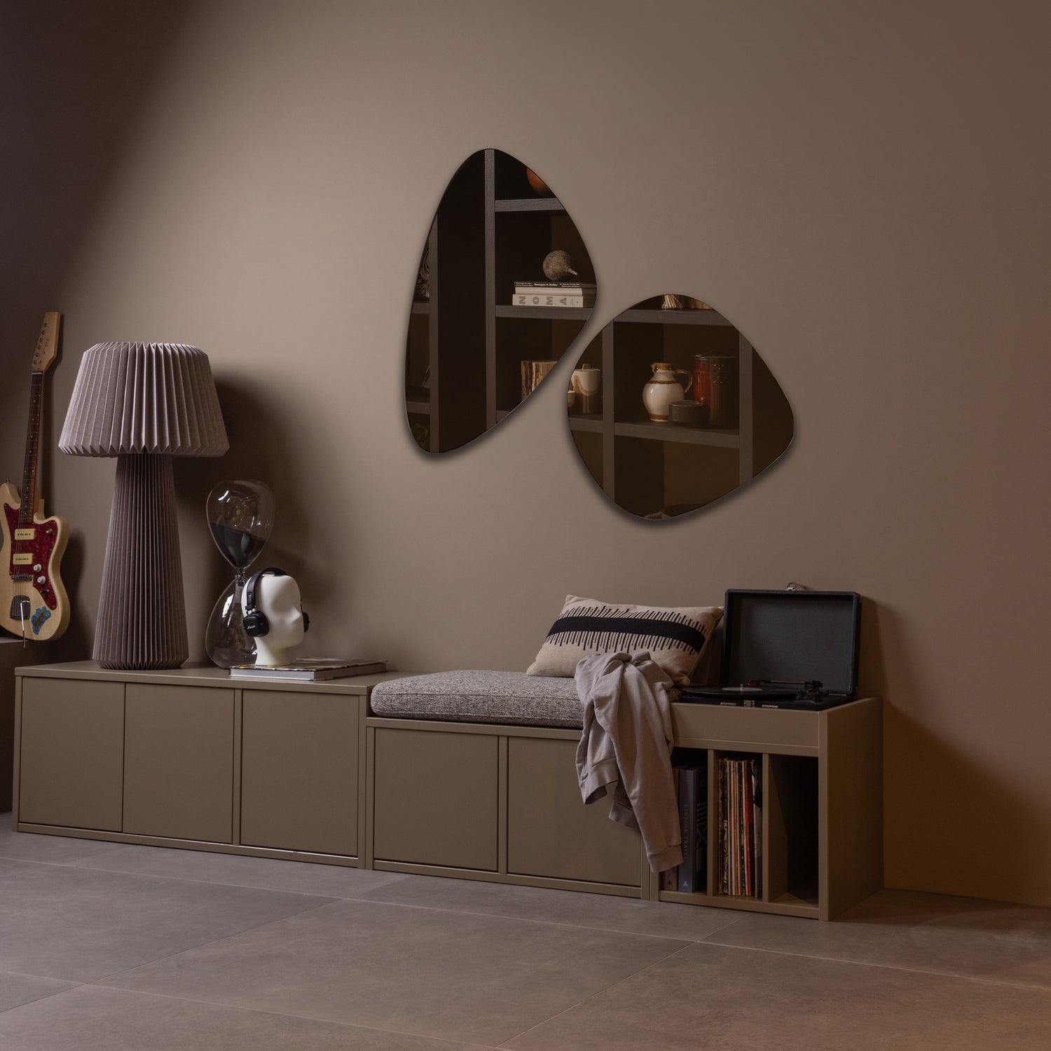 Opbergbank Turner Met kussen, 80cm, kleur Mud - Afbeelding 10