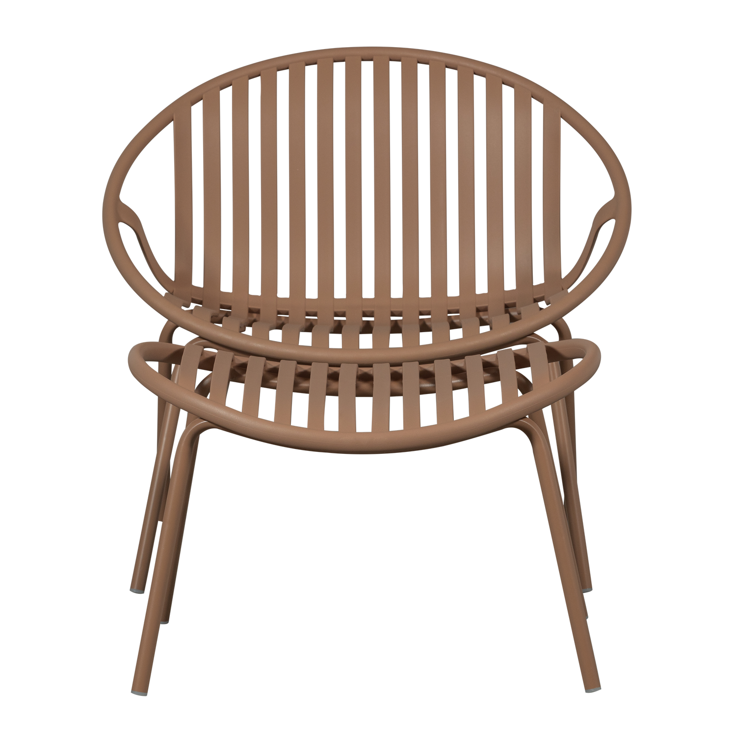 Tuin Loungestoel Bruce Met hocker, kleur Zalmroze - Afbeelding 3