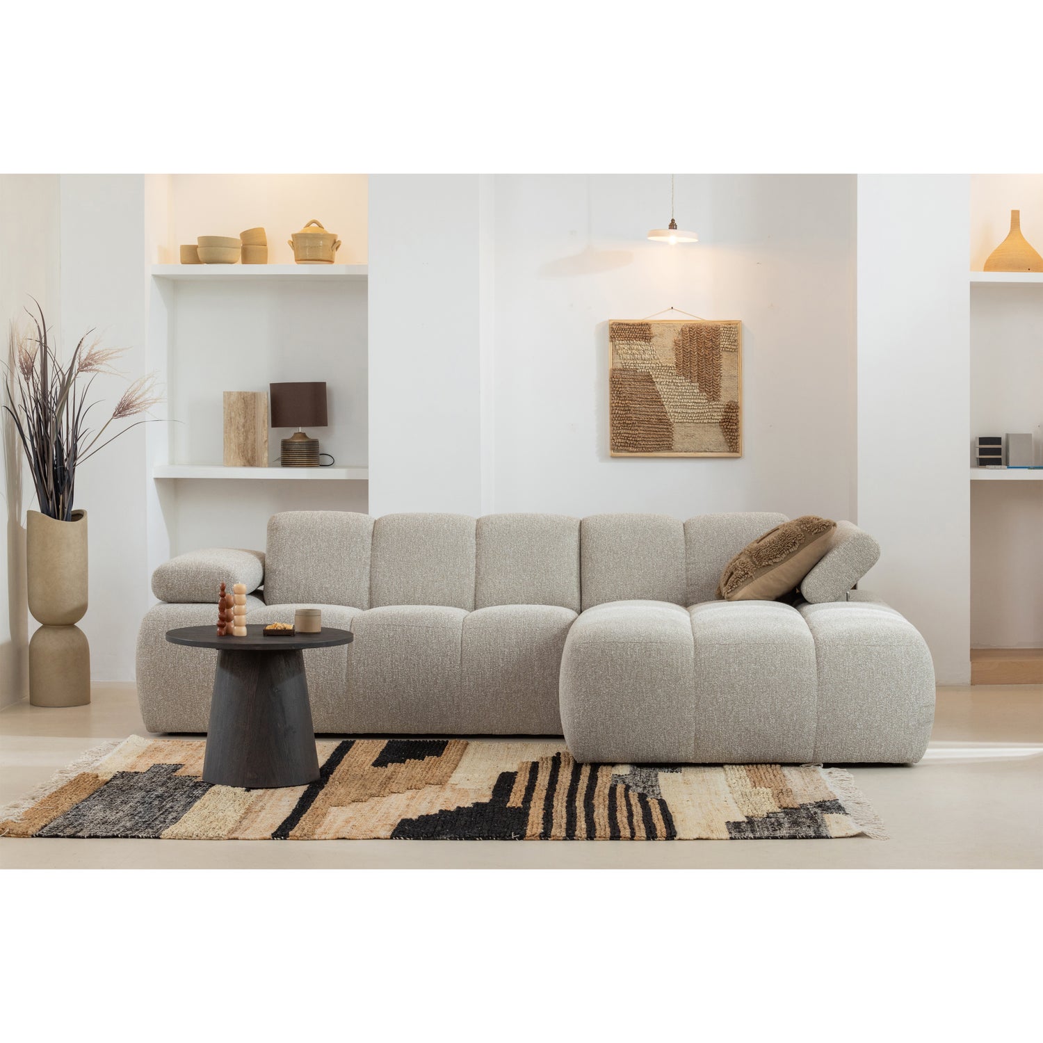 Ronde Salontafel Maan MDF 40x80 cm - Donkerbruin - Afbeelding 7