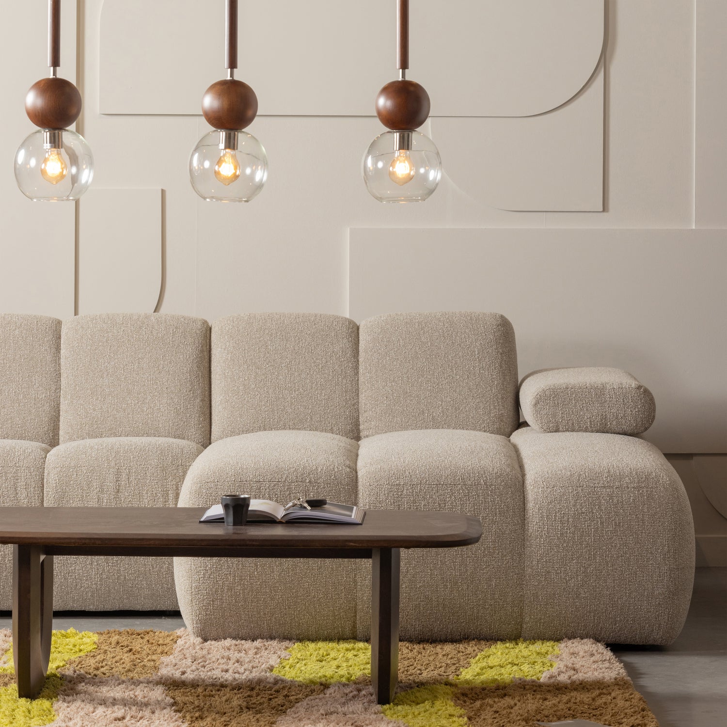 Salontafel Frequent Mangohout, 120 x 60cm - Walnoot - Afbeelding 8