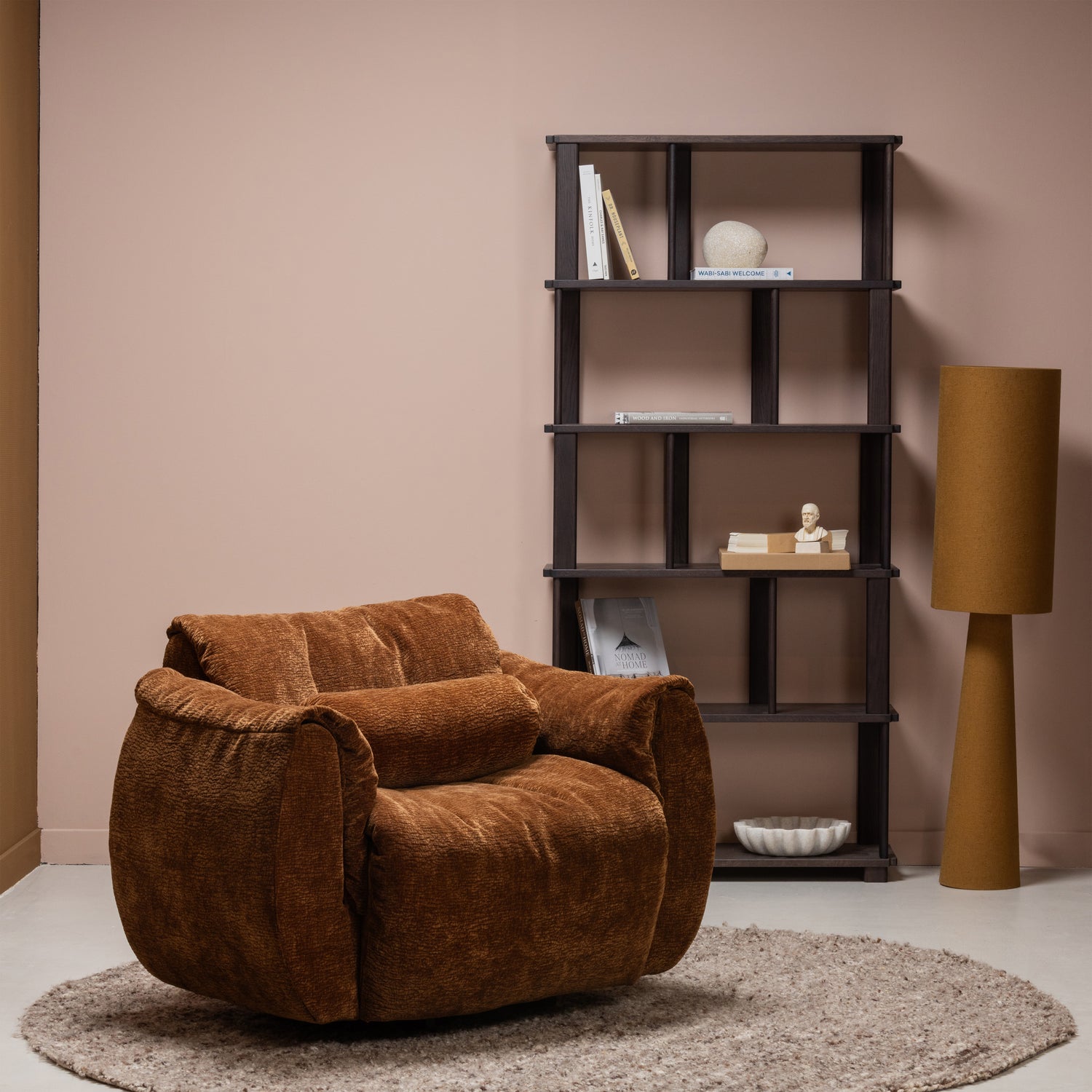Tafellamp / Vloerlamp Loft Bouclé, 130 cm kleur Tapenade - Afbeelding 5