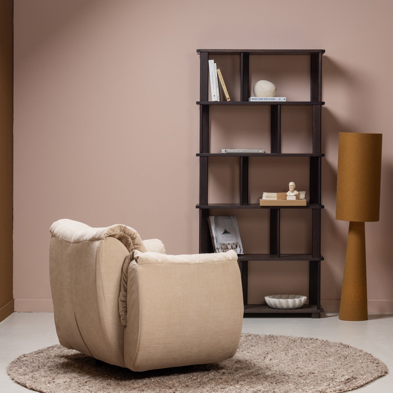 Tafellamp / Vloerlamp Loft Bouclé, 130 cm kleur Tapenade - Afbeelding 6
