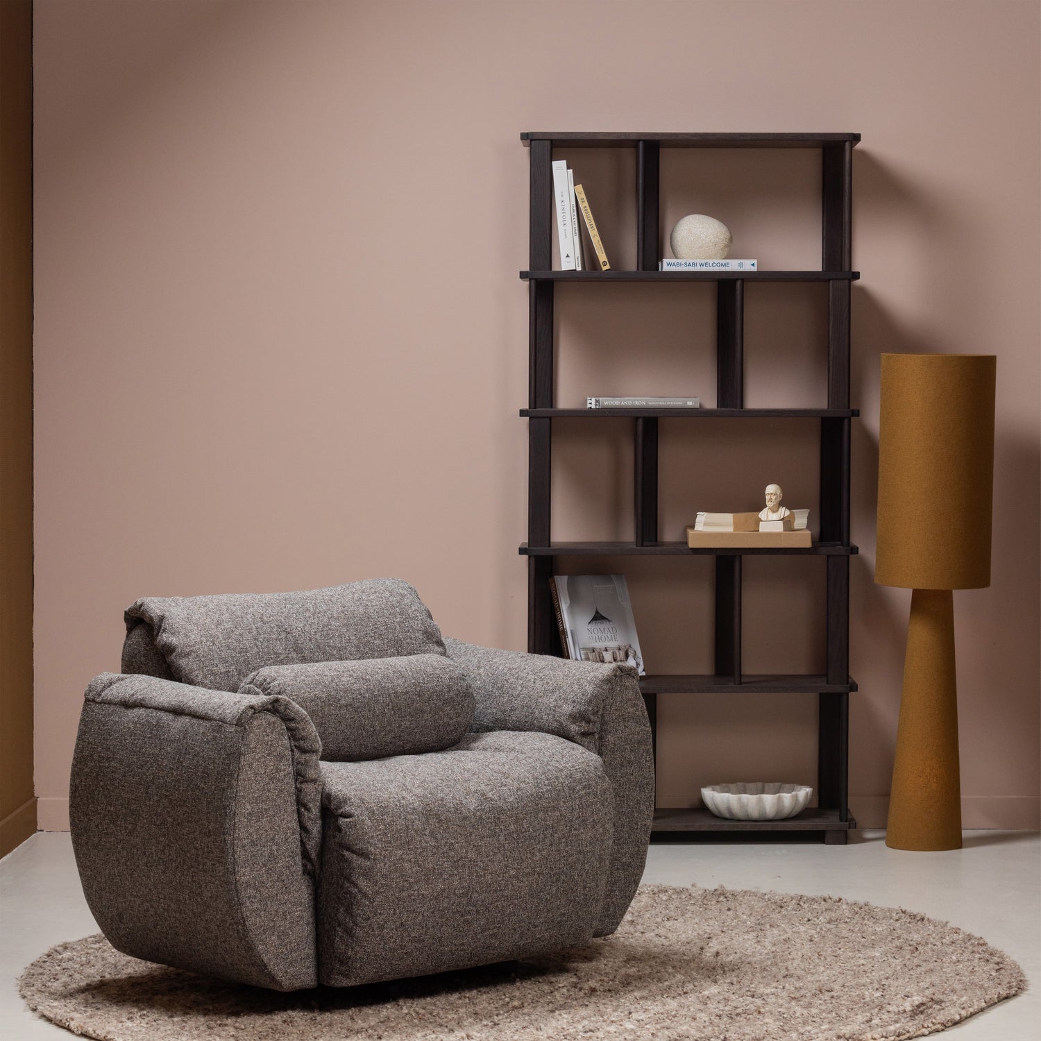 Tafellamp / Vloerlamp Loft Bouclé, 130 cm kleur Tapenade - Afbeelding 7