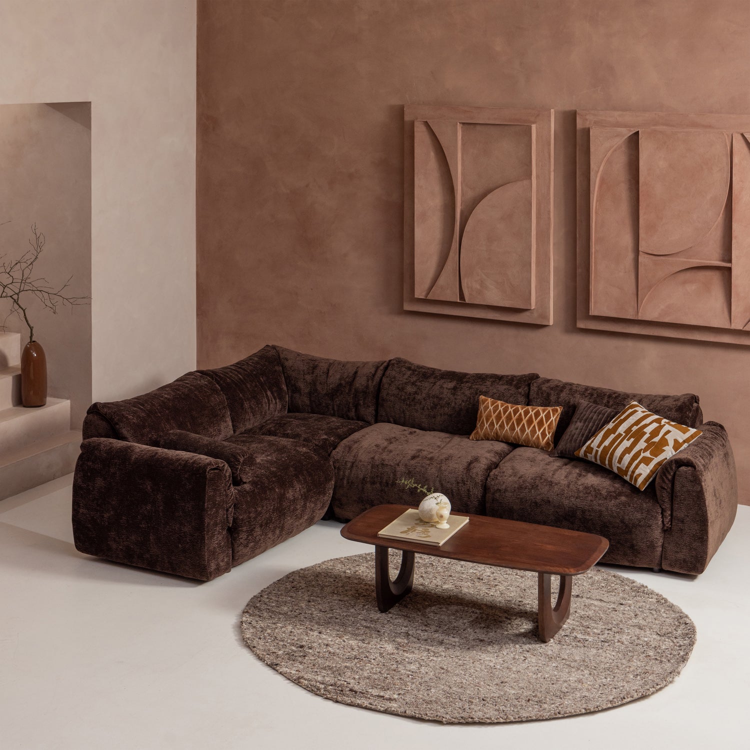 Salontafel Frequent Mangohout, 120 x 60cm - Walnoot - Afbeelding 7