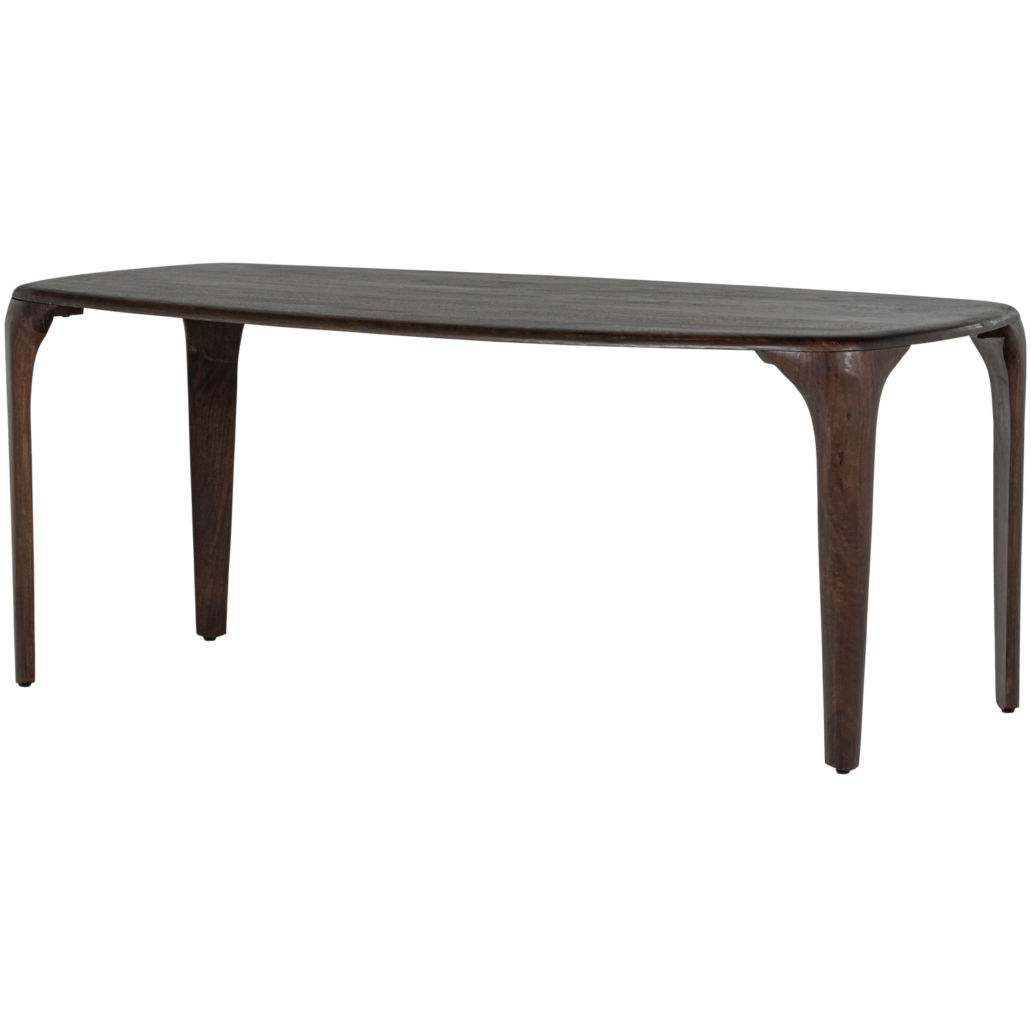 Deens Ovale Eettafel Fiore 190x95 cm - Mangohout - Donkerbruin