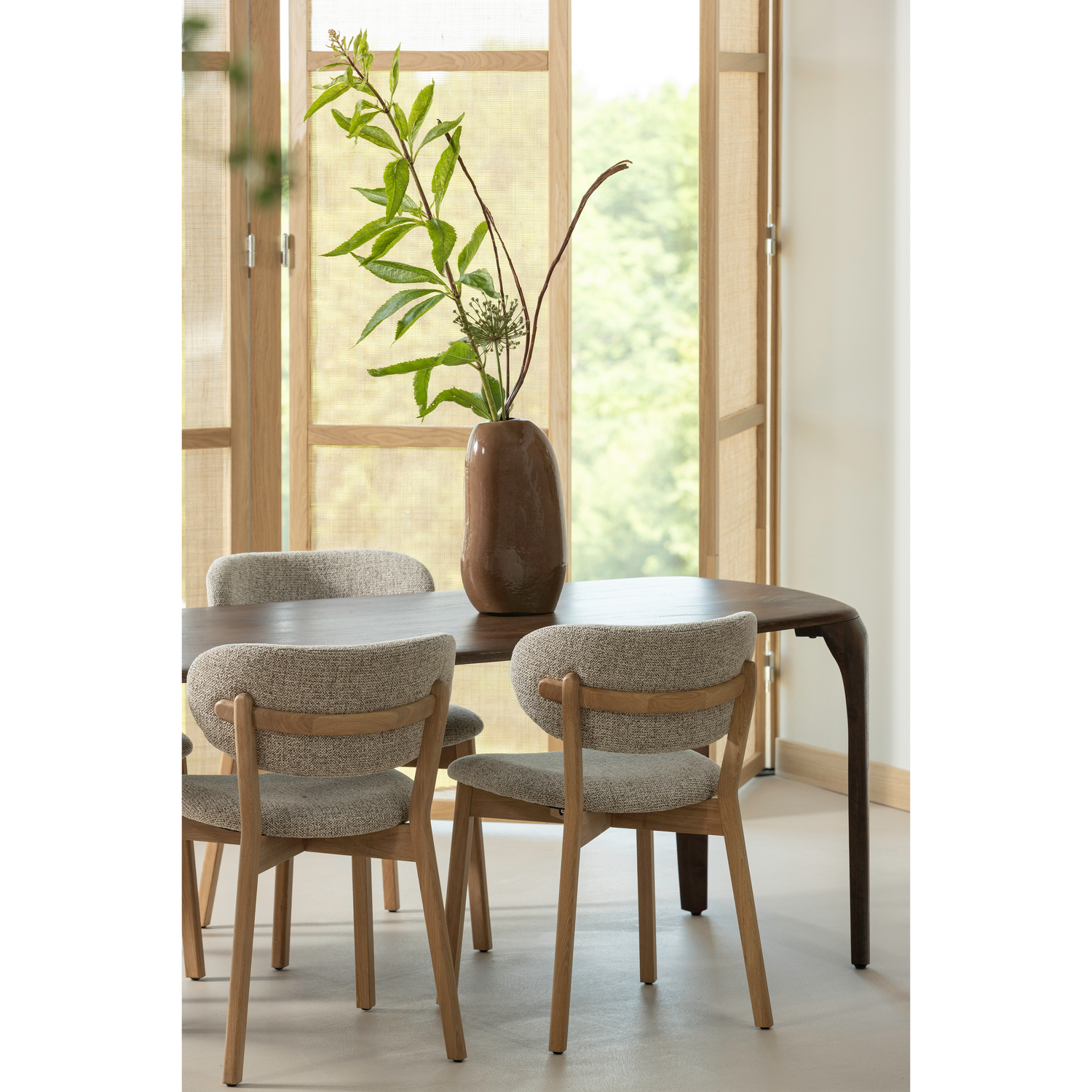 Eettafel Fiore 230x95 cm - Mangohout Donkerbruin - Afbeelding 3