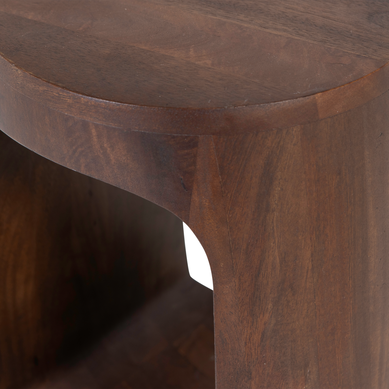 Ronde Bijzettafel Bayo Walnoot mangohout, 33cm - Afbeelding 5