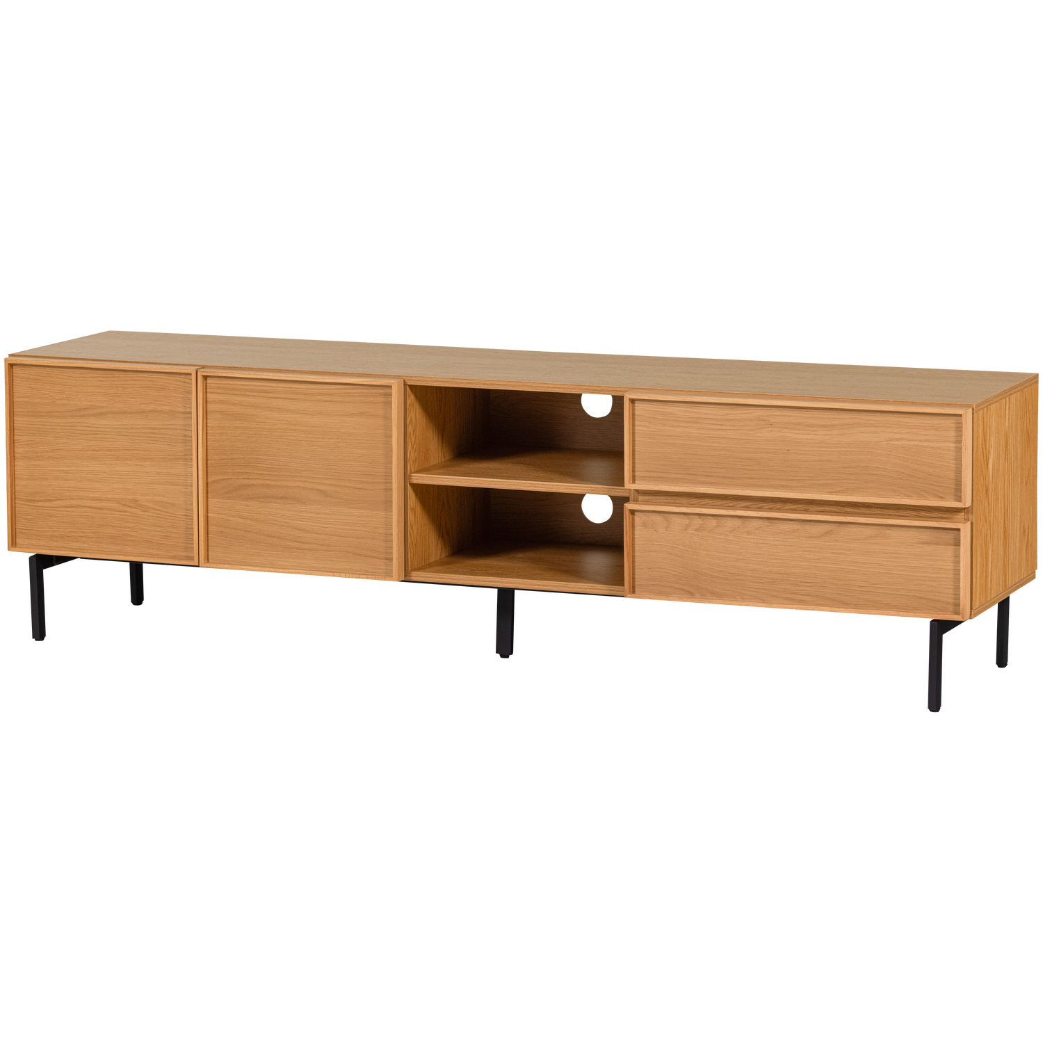 TV Meubel Tours Melamine MDF 180 cm - Naturel - Afbeelding 4