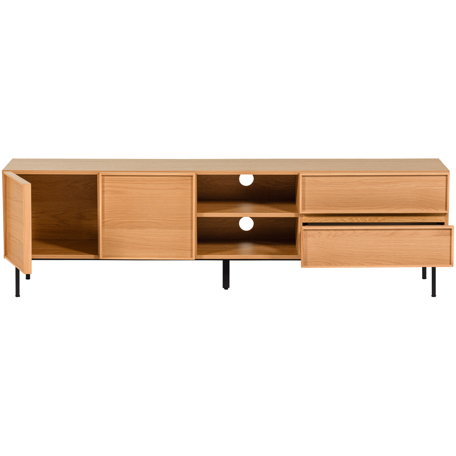 TV Meubel Tours Melamine MDF 180 cm - Naturel - Afbeelding 8
