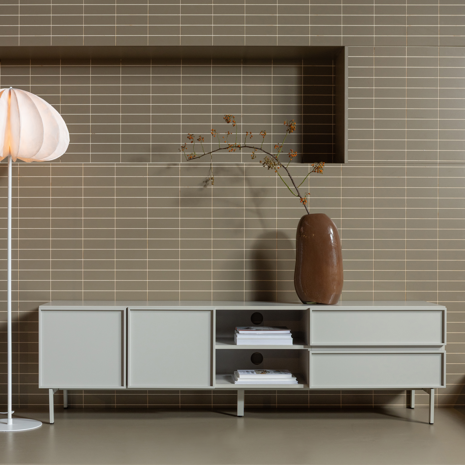 TV Meubel Tours Melamine MDF 180 cm - Zand - Afbeelding 2