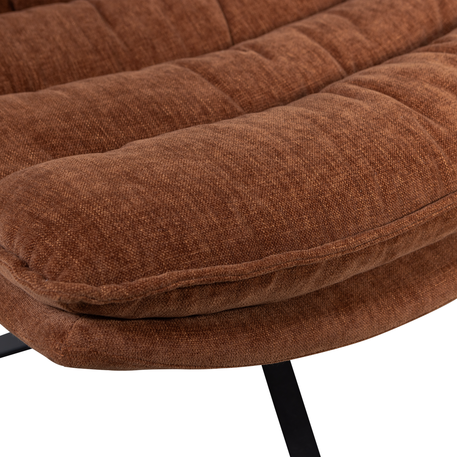 Draaibare Fauteuil Kube met Hocker - Bruin - Afbeelding 11