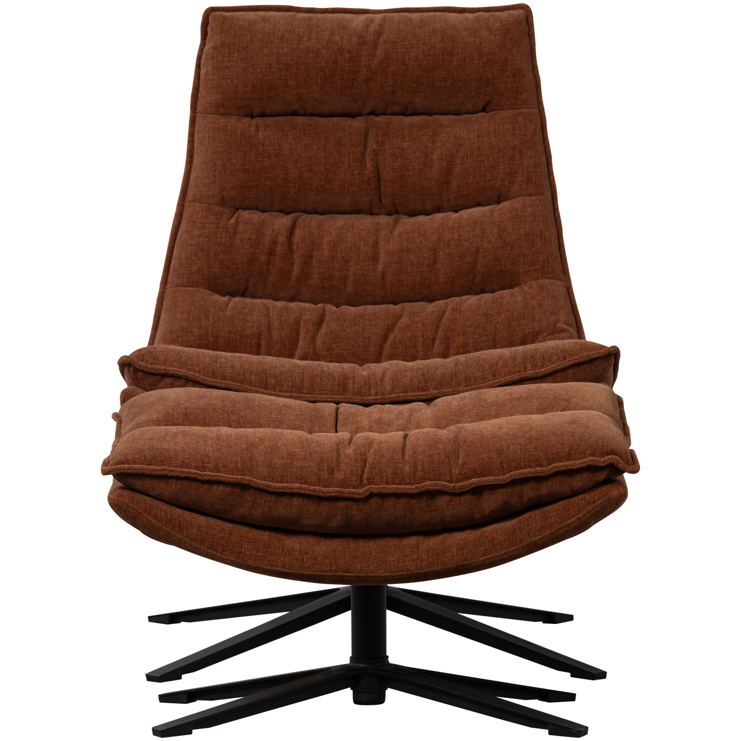 Draaibare Fauteuil Kube met Hocker - Bruin - Afbeelding 7