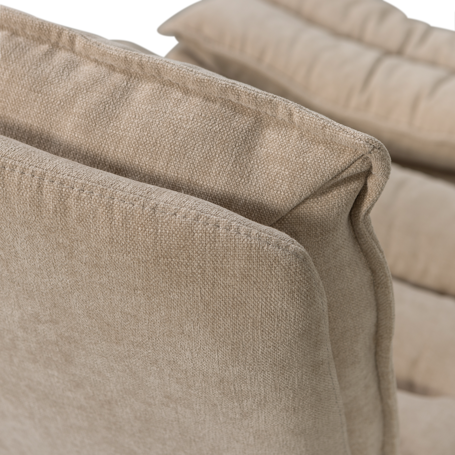 Draaibare Fauteuil Kube met Hocker - Naturel - Afbeelding 10