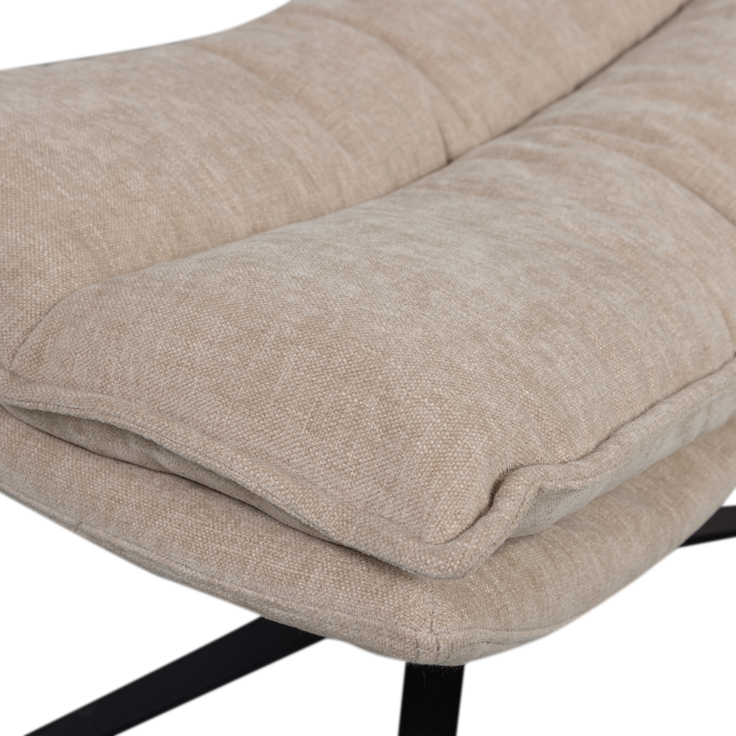 Draaibare Fauteuil Kube met Hocker - Naturel - Afbeelding 11