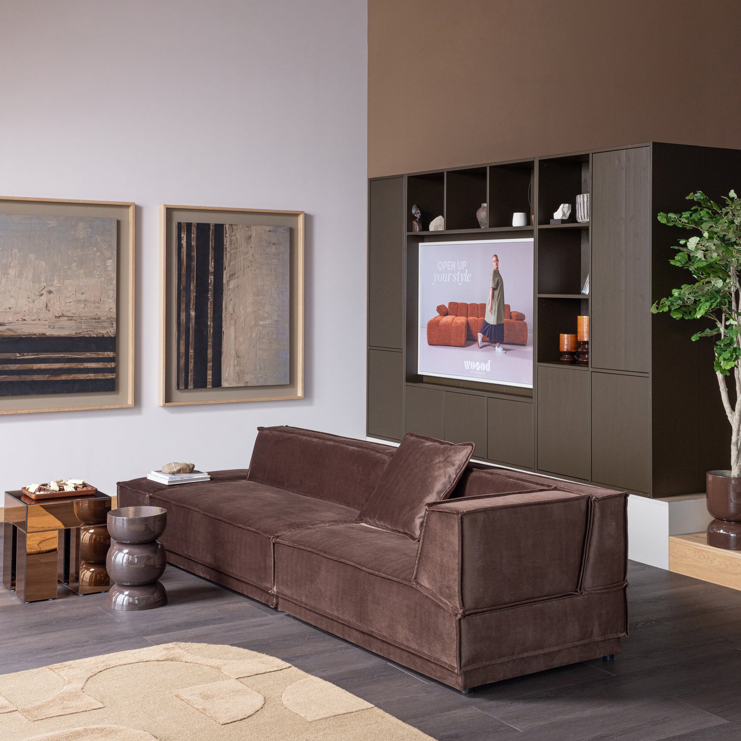 TV-kast Meggy 215 x 160cm - Bruin - Afbeelding 2