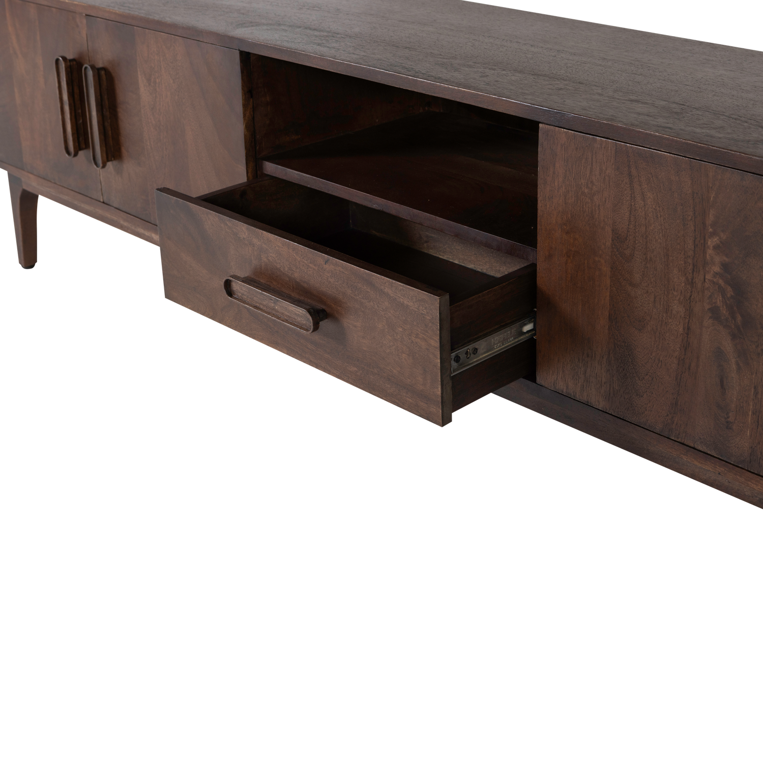TV Meubel Liya 200 cm - Mangohout Donkerbruin - Afbeelding 8