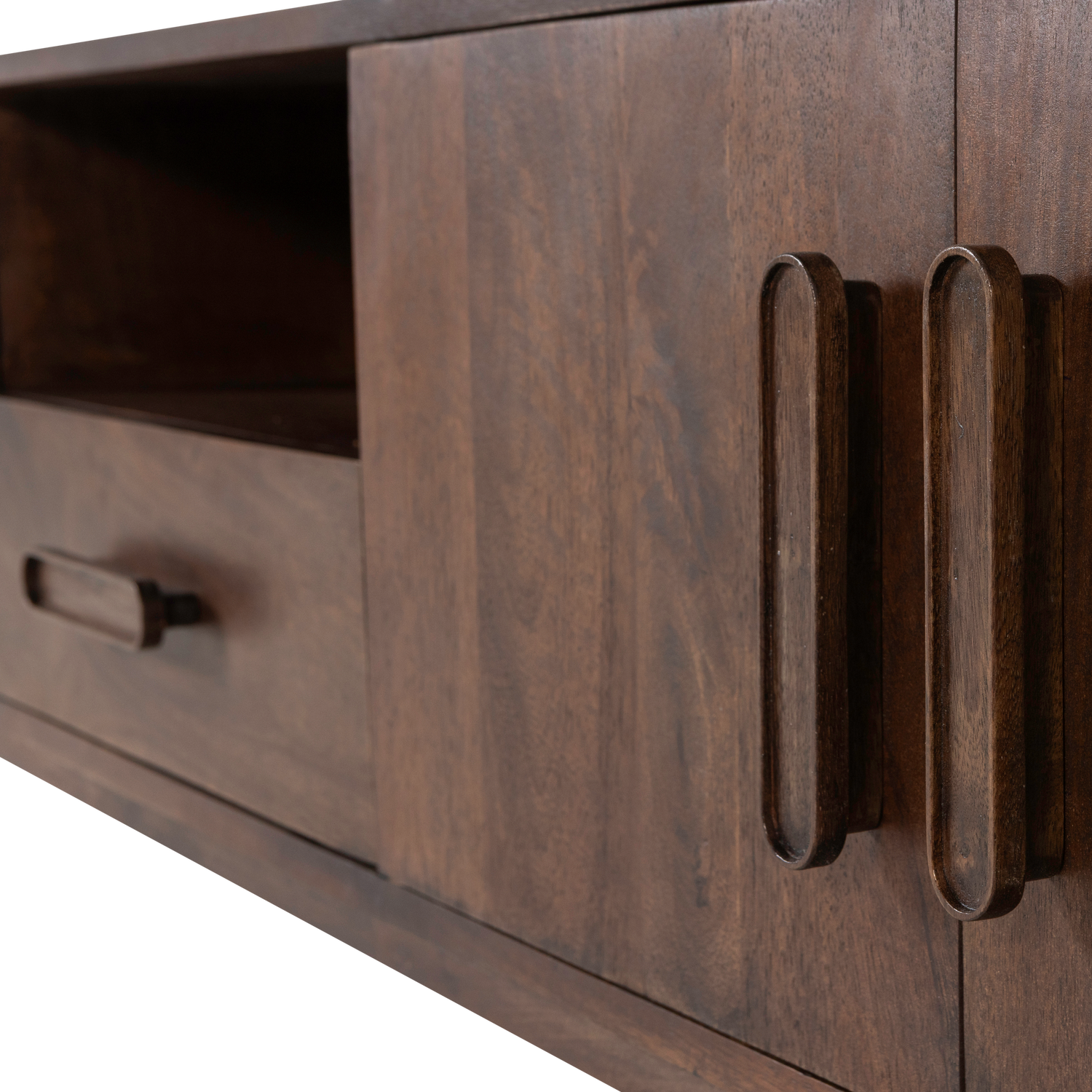 TV Meubel Liya 200 cm - Mangohout Donkerbruin - Afbeelding 9