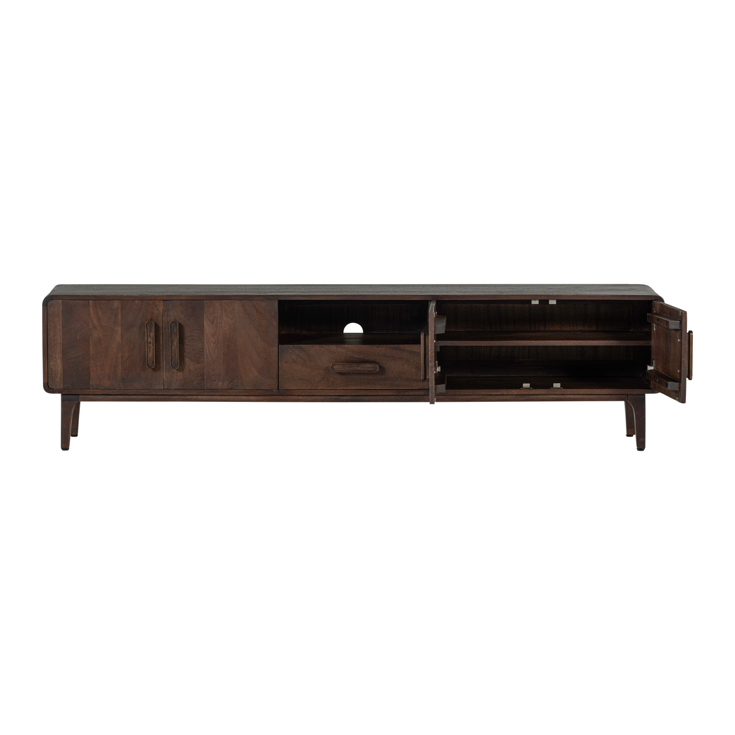 TV Meubel Liya 200 cm - Mangohout Donkerbruin - Afbeelding 5