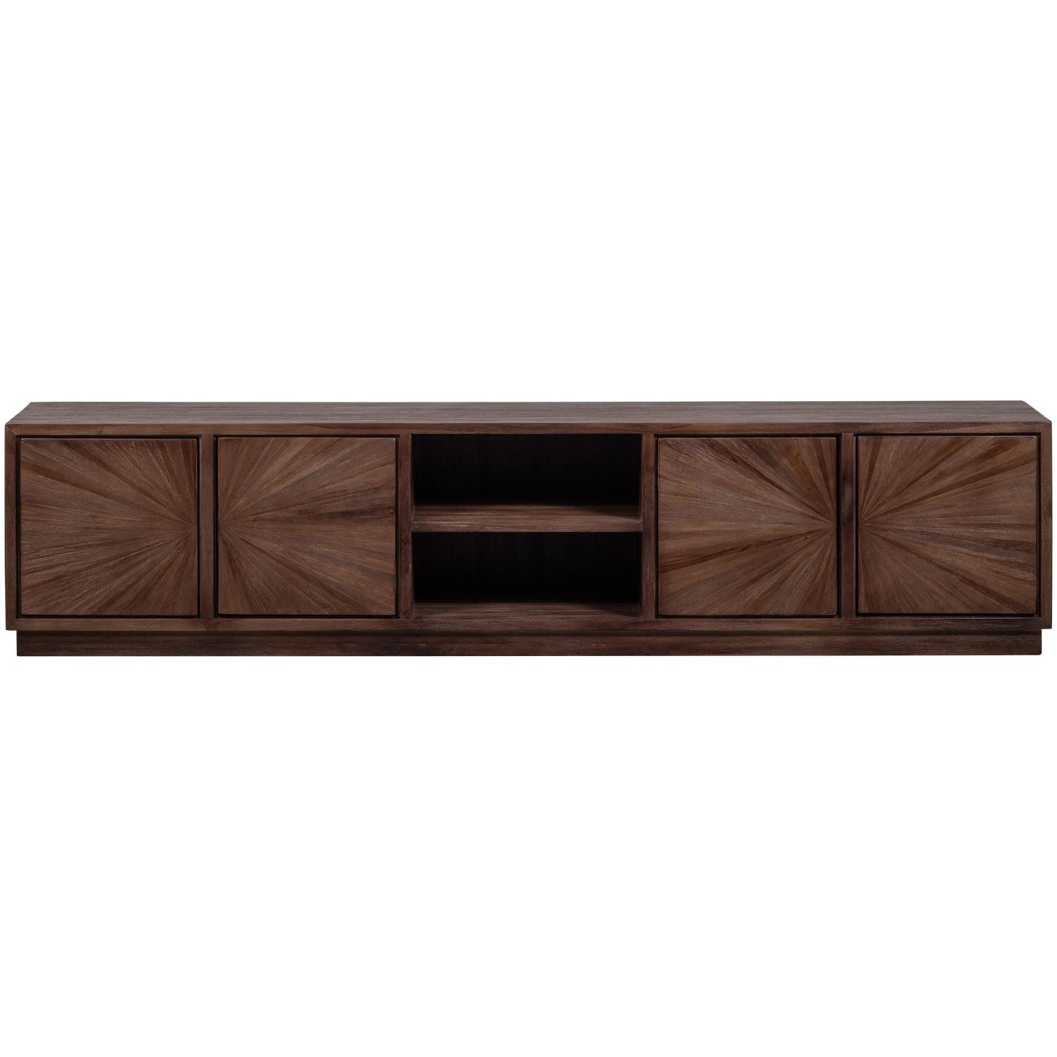 TV-meubel Sun Teakhout, 200cm - Bruin - Afbeelding 4