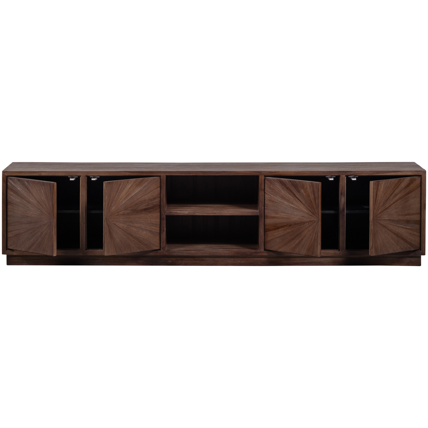 TV-meubel Sun Teakhout, 200cm - Bruin - Afbeelding 5