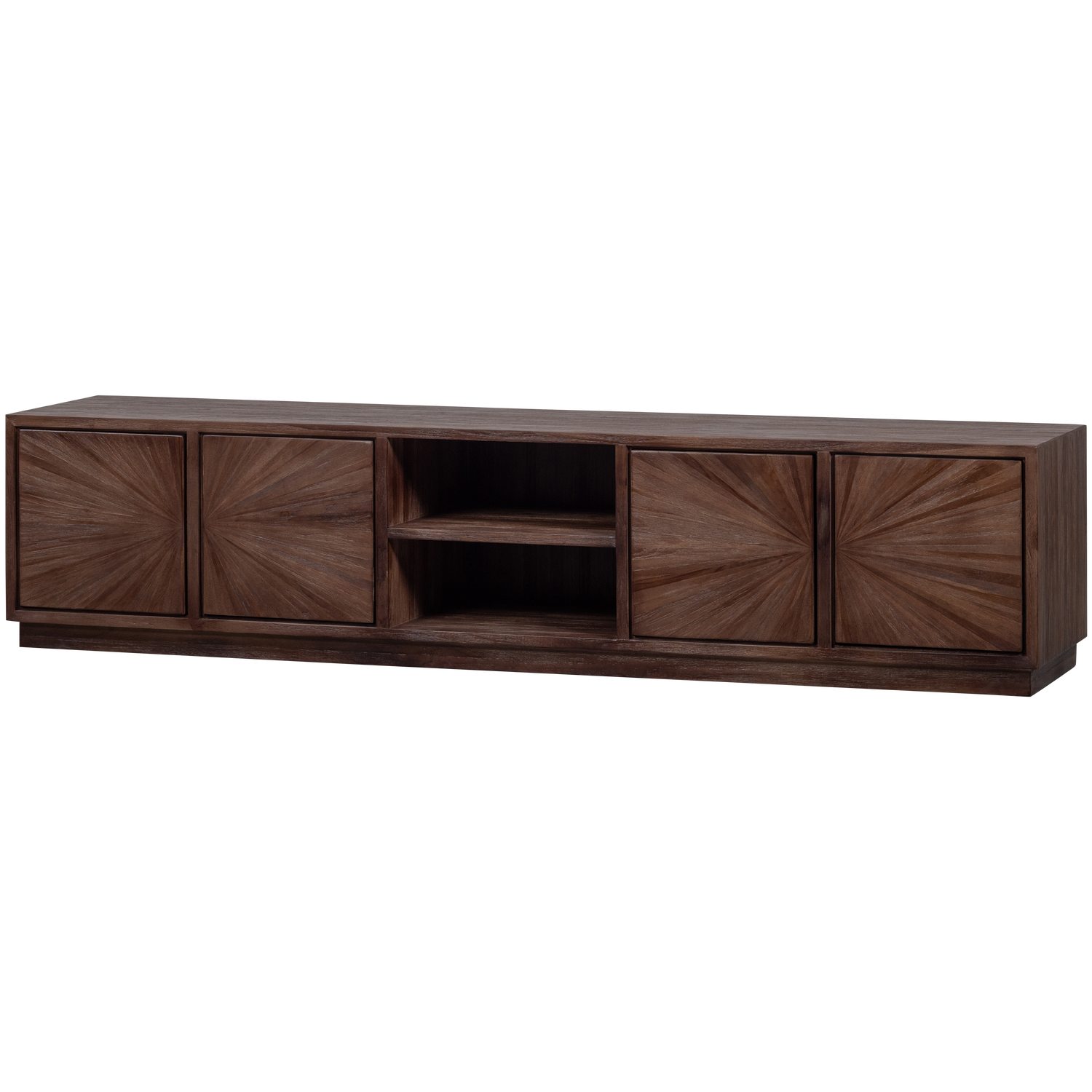 TV-meubel Sun Teakhout, 200cm - Bruin