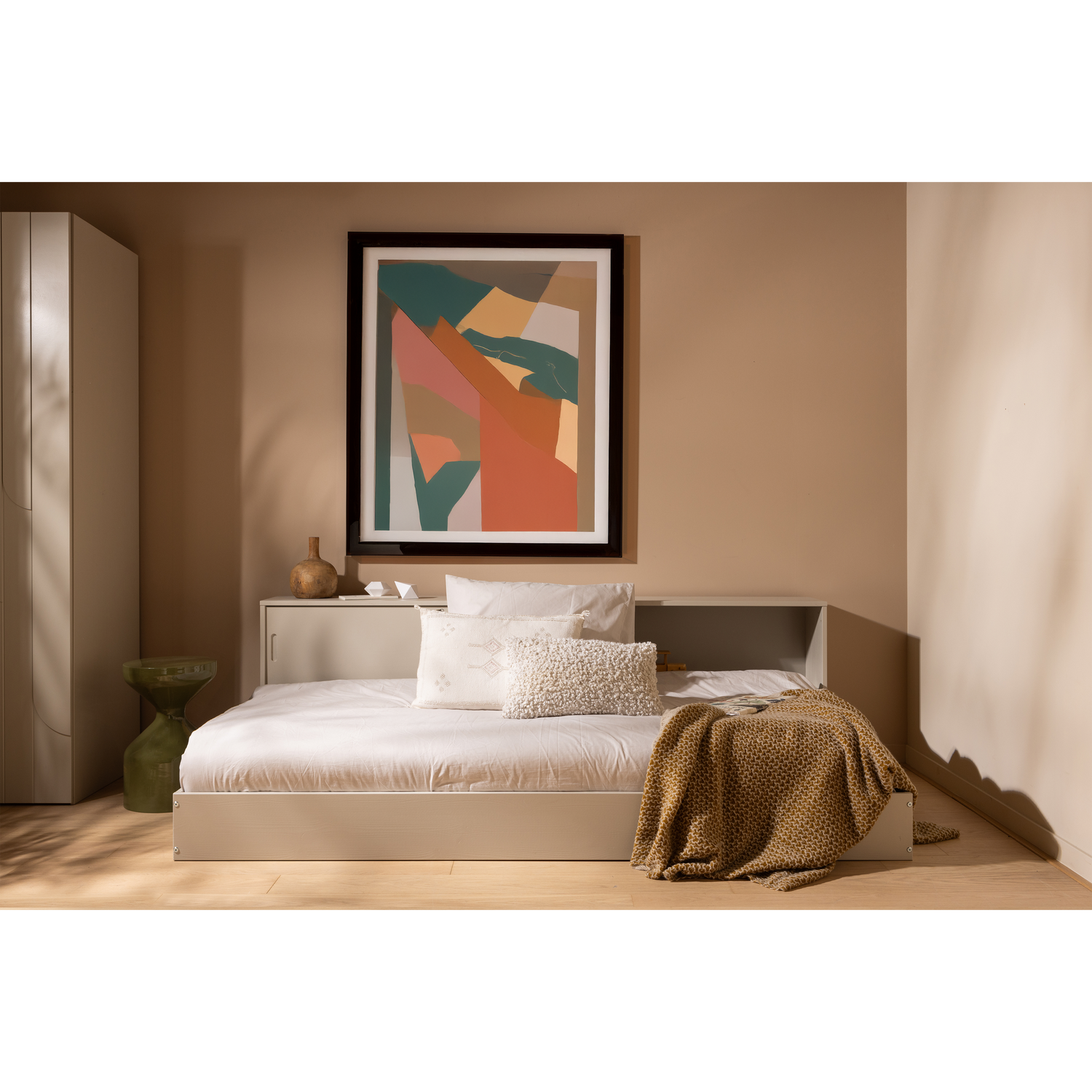 Eenpersoonsbed Carter Grenenhout 90 x 200cm - Dust - Afbeelding 4