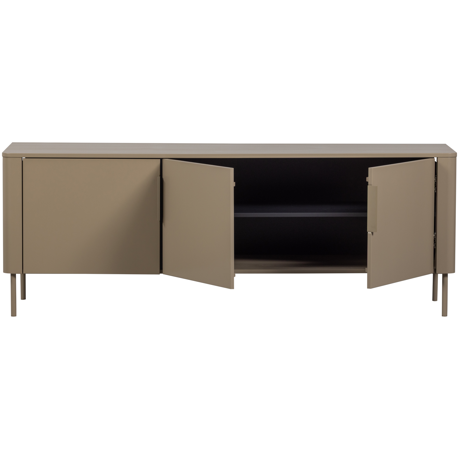 TV-meubel Gunnar Grenenhout, 154cm - Mud - Afbeelding 7