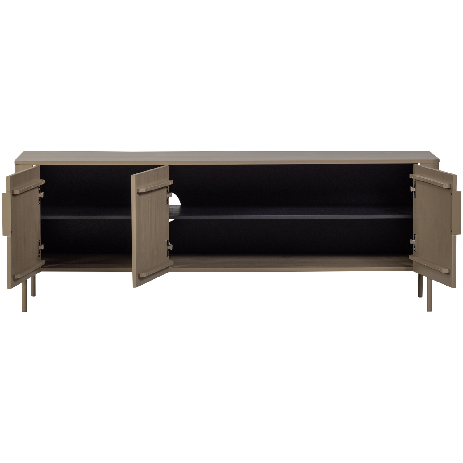 TV-meubel Gunnar Grenenhout, 154cm - Mud - Afbeelding 8