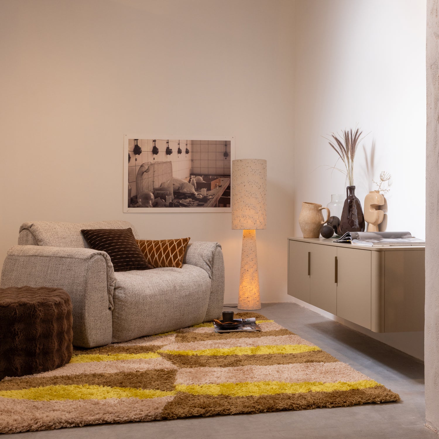TV-meubel Gunnar Grenenhout, 154cm - Mud - Afbeelding 2