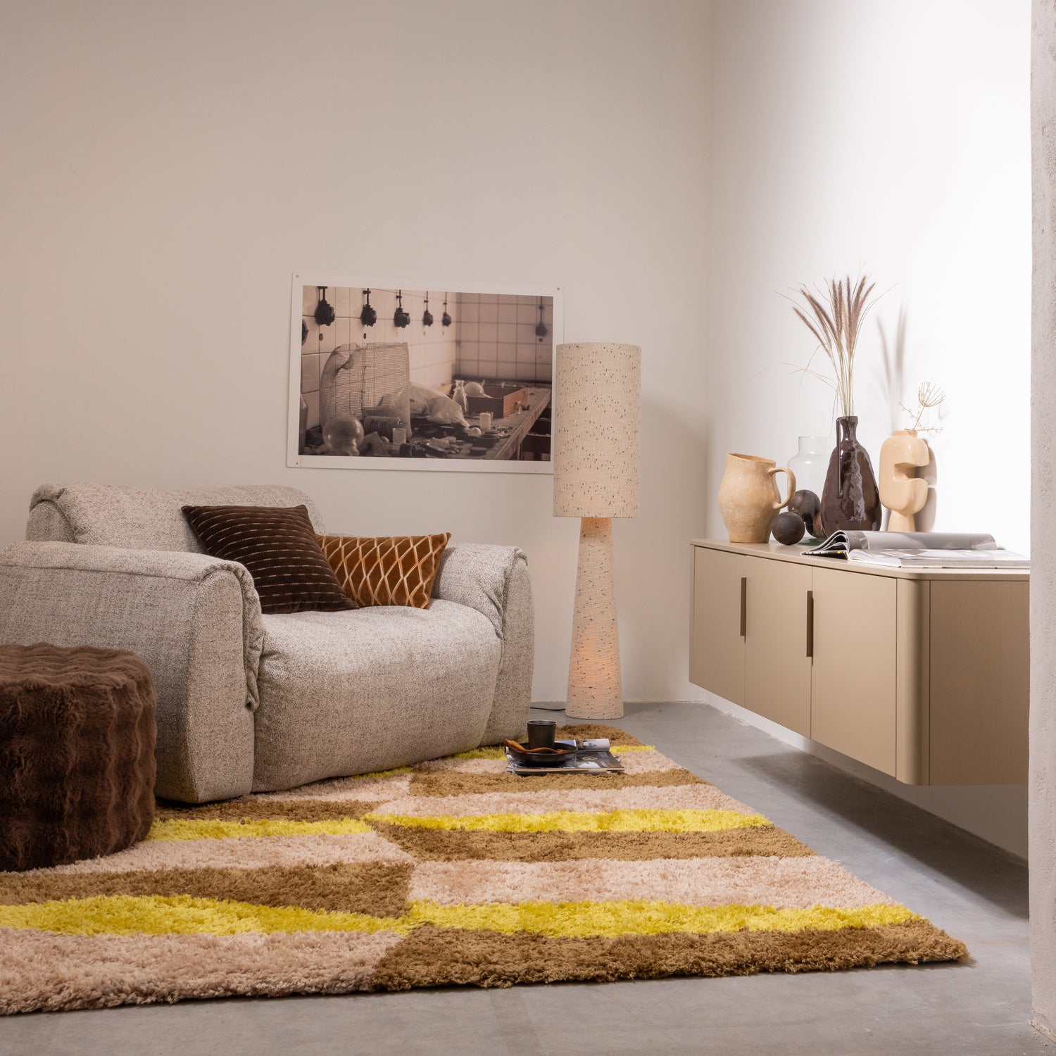 TV-meubel Gunnar Grenenhout, 154cm - Mud - Afbeelding 3