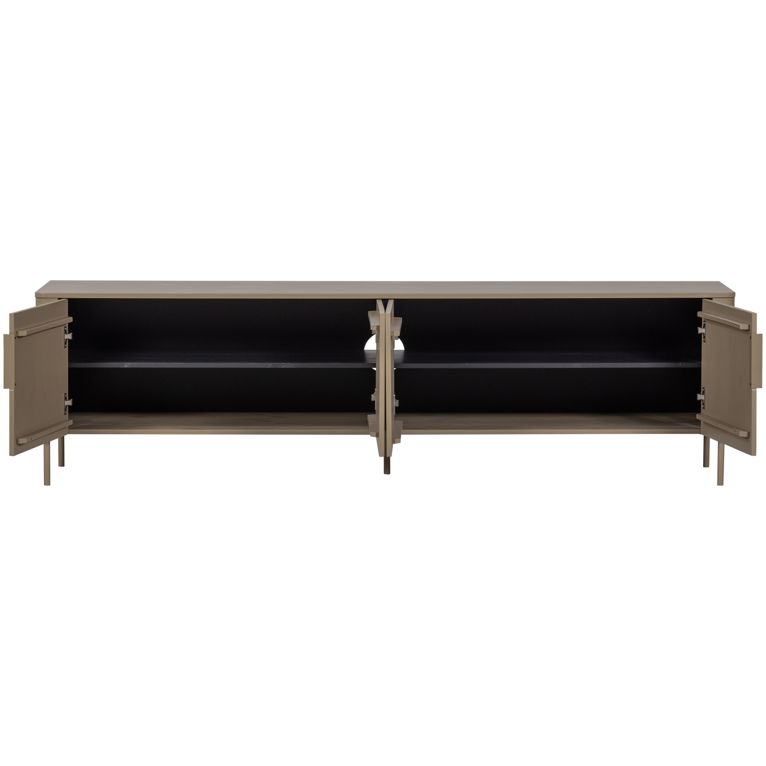 TV-meubel Gunnar Grenenhout, 200cm - Mud - Afbeelding 8