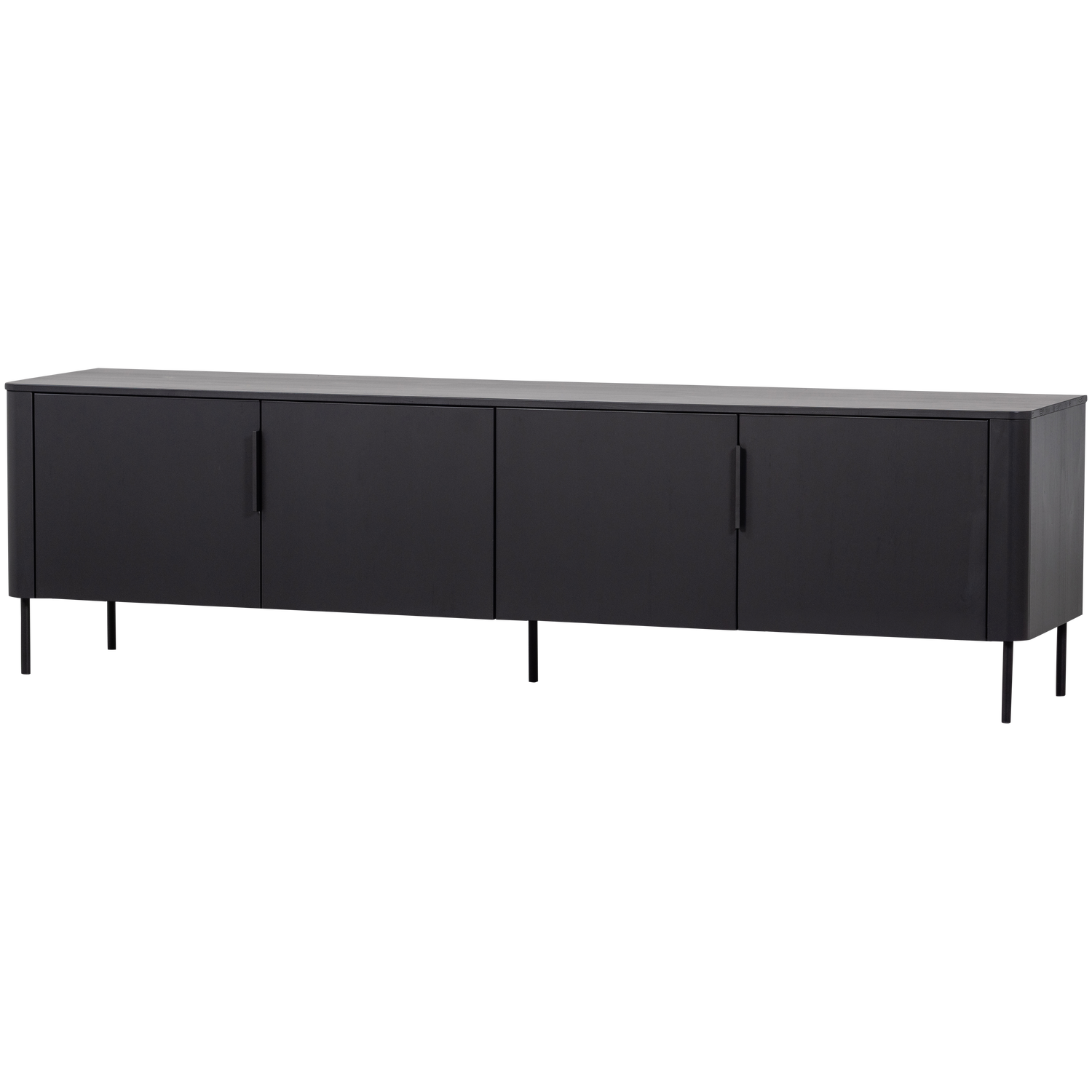 TV-meubel Gunnar Grenenhout, 200cm - Mat Zwart