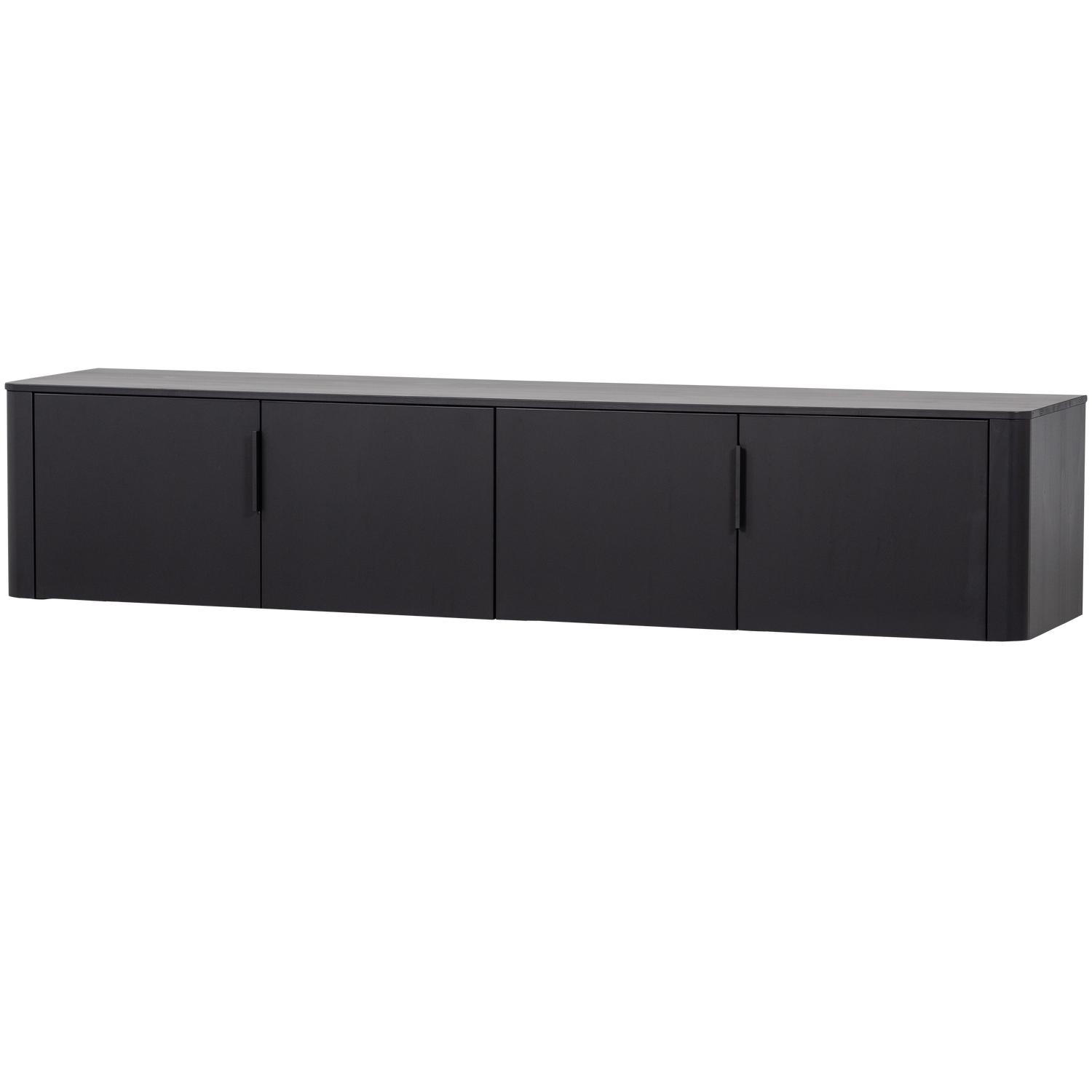 TV-meubel Gunnar Grenenhout, 200cm - Mat Zwart - Afbeelding 4