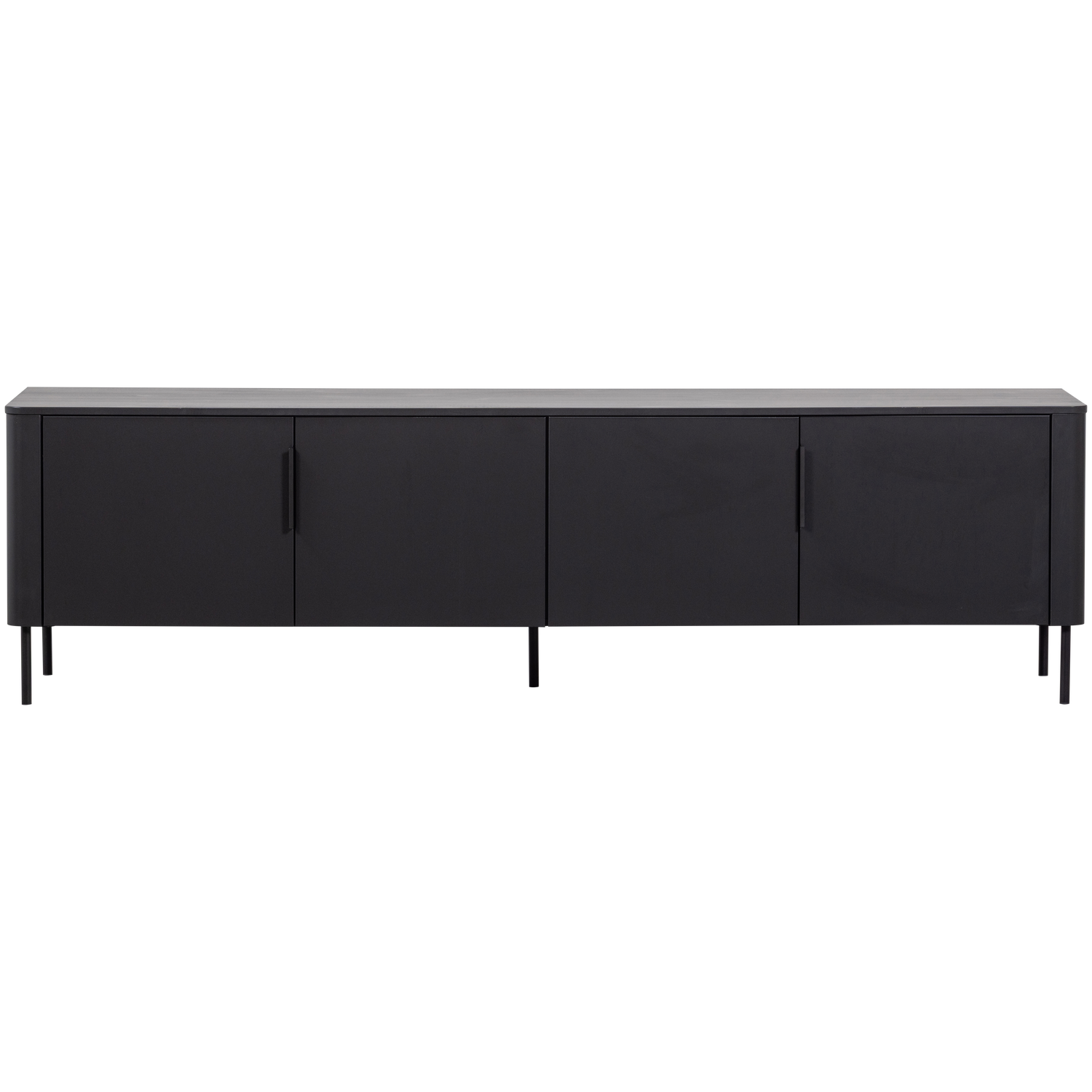 TV-meubel Gunnar Grenenhout, 200cm - Mat Zwart - Afbeelding 5